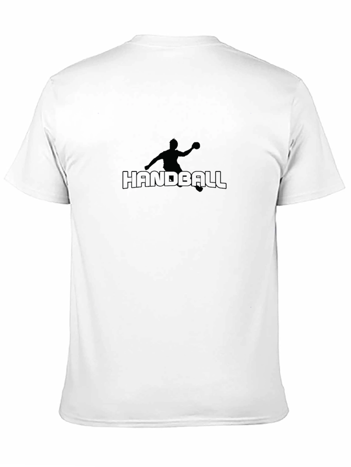 Black Handball Player Graphic Black T-Shirt view 11