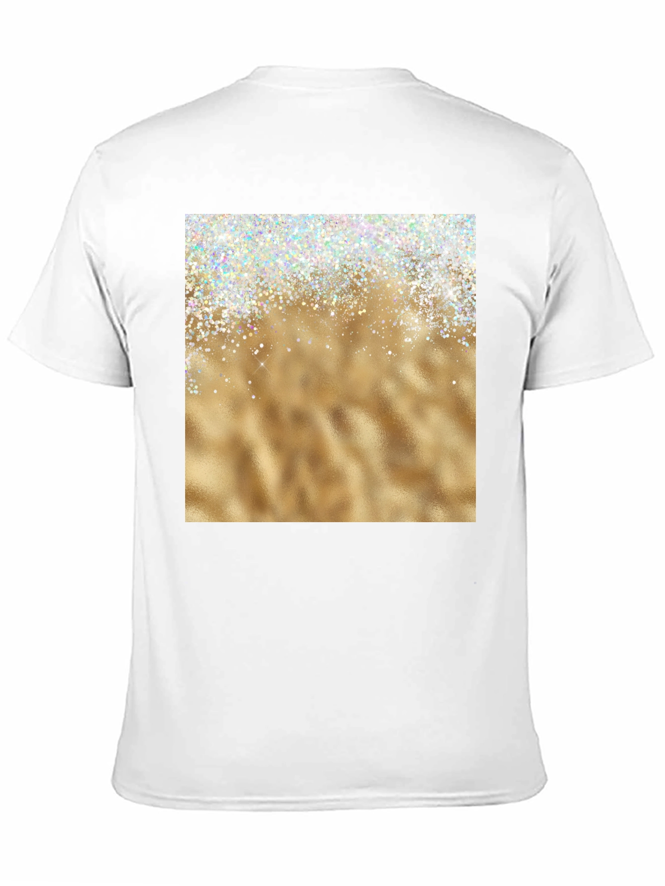 Black Sparkling Gold Graphic Tee view 11