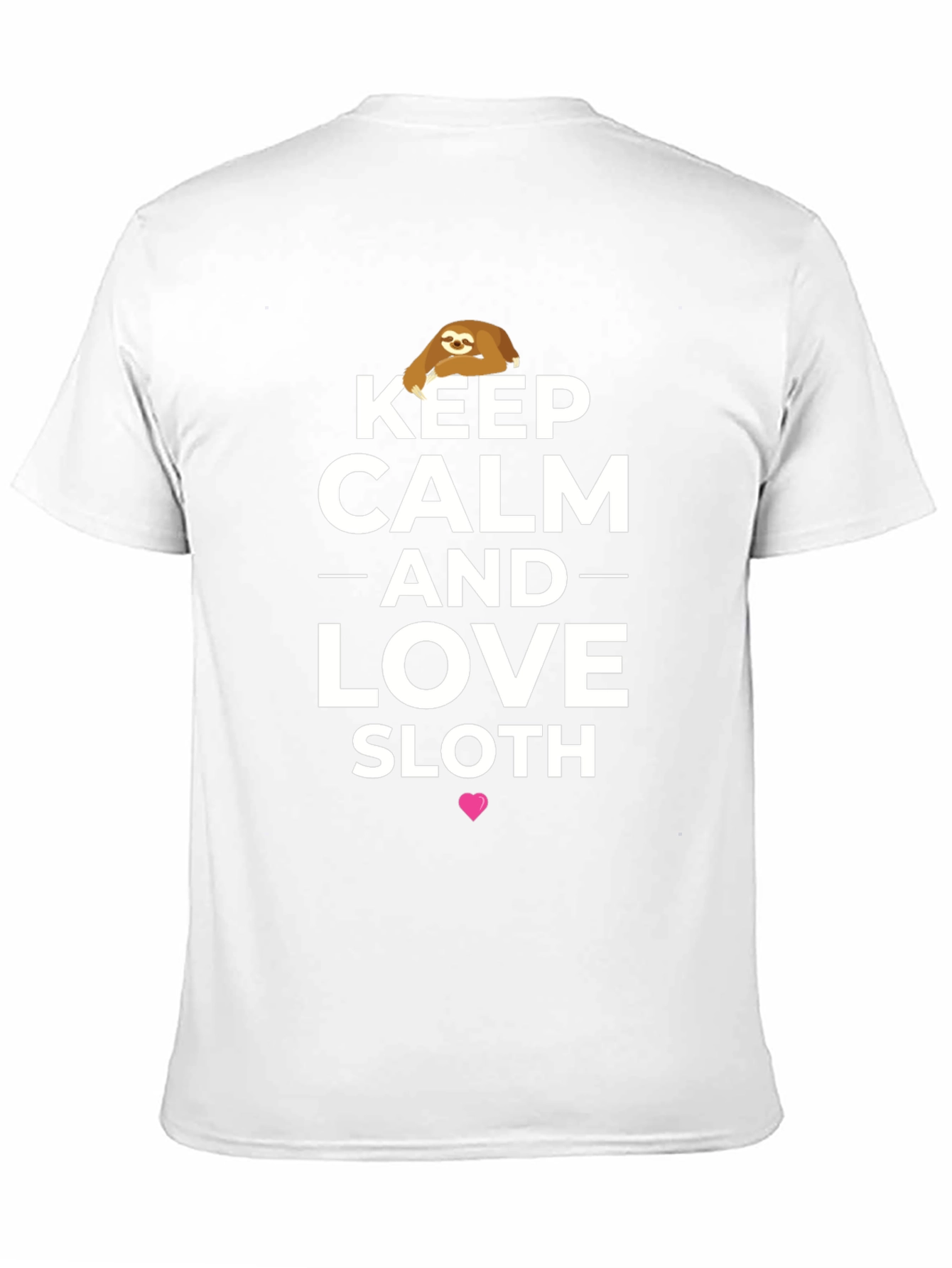 Black Keep Calm & Love Sloths T-Shirt - Black view 11
