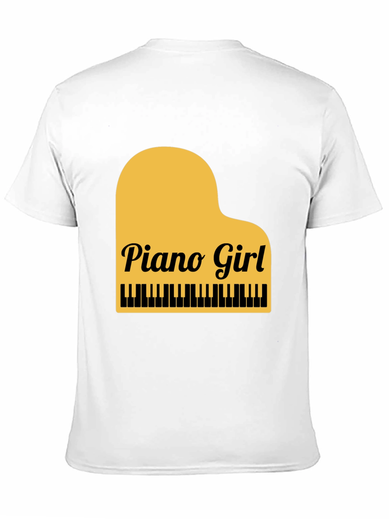 Black Piano Girl Graphic Tee - Black Cotton Blend view 11