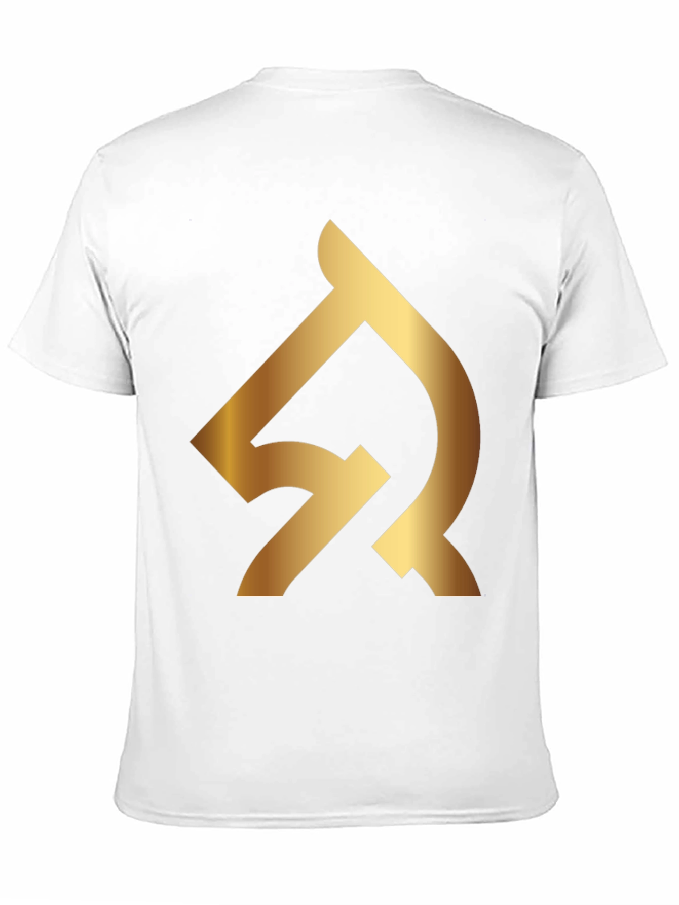 Black Black T-Shirt with Gold Abstract Logo view 11