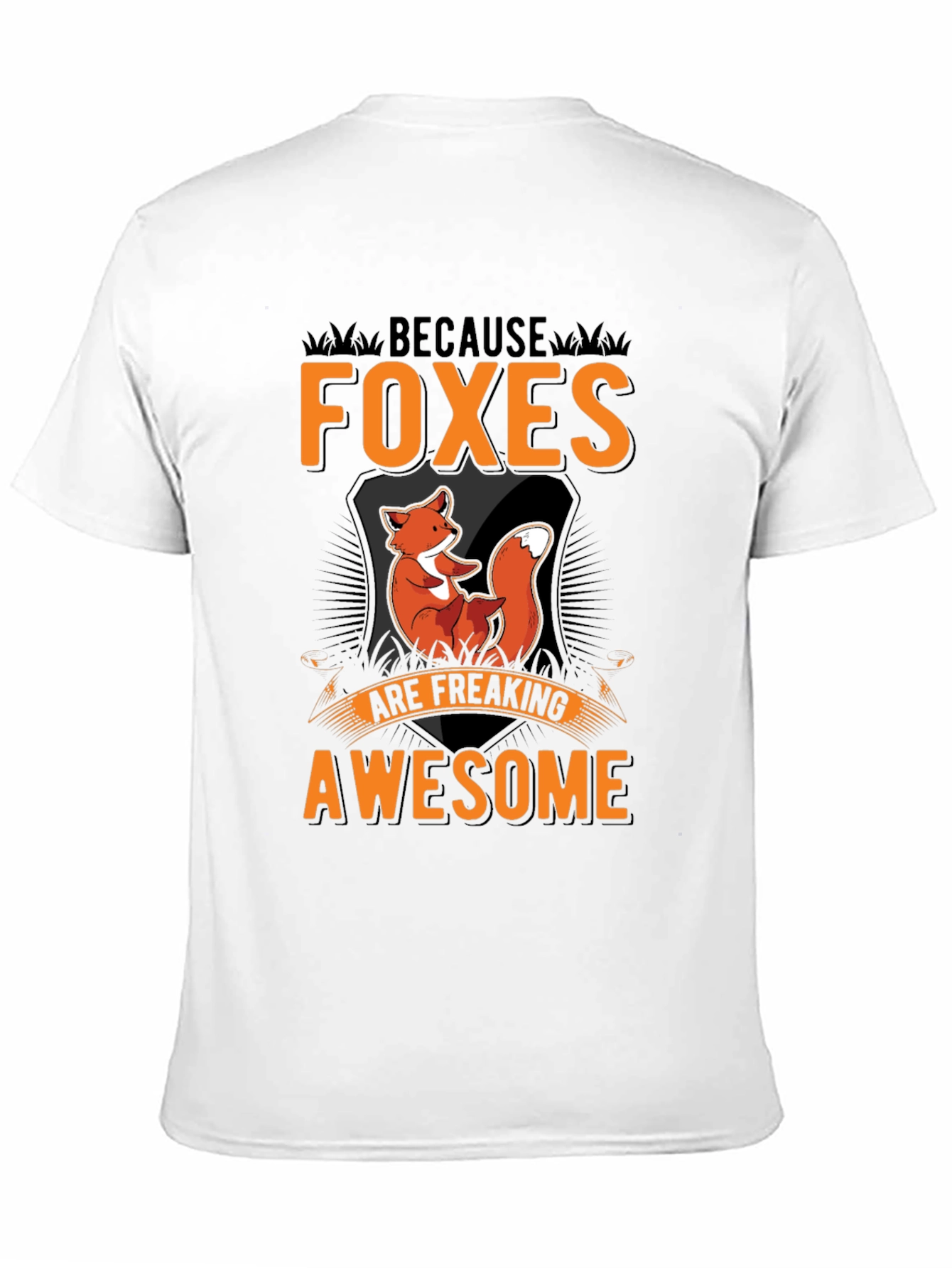 Black Foxes Are Awesome Black Graphic Tee view 11