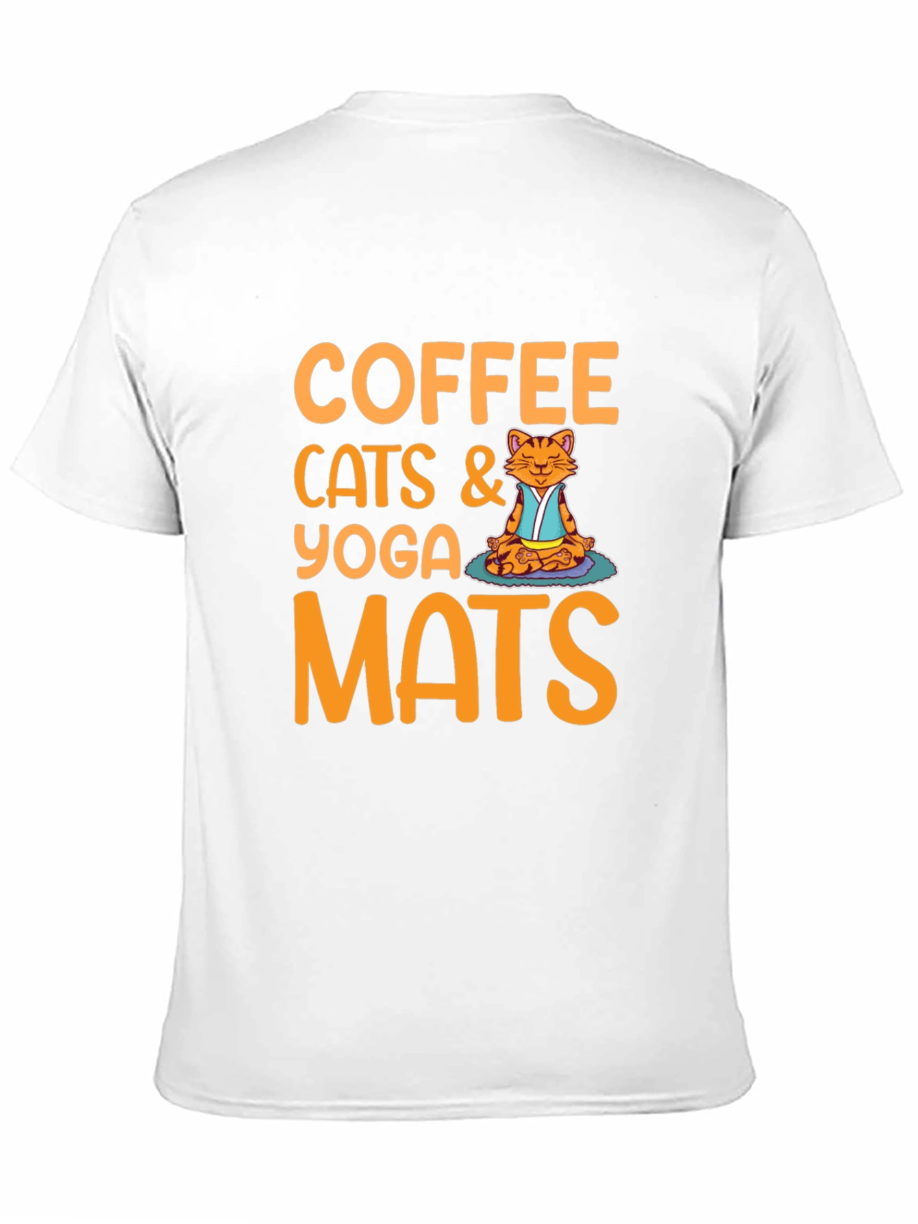 Black Coffee Cats Yoga Mats Graphic T-Shirt view 11