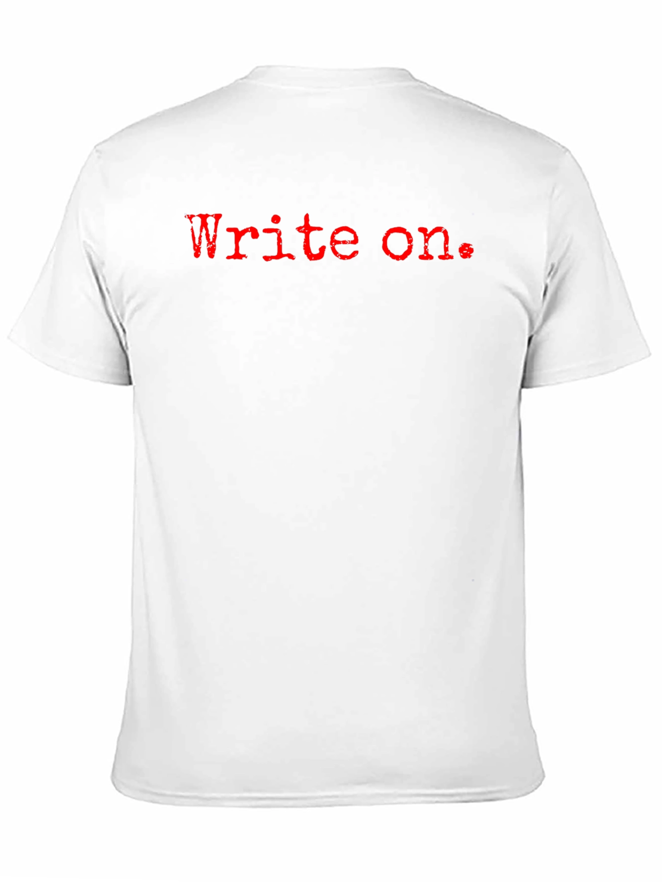 Black Write On T-Shirt - Red Vintage Typewriter Text Design view 11