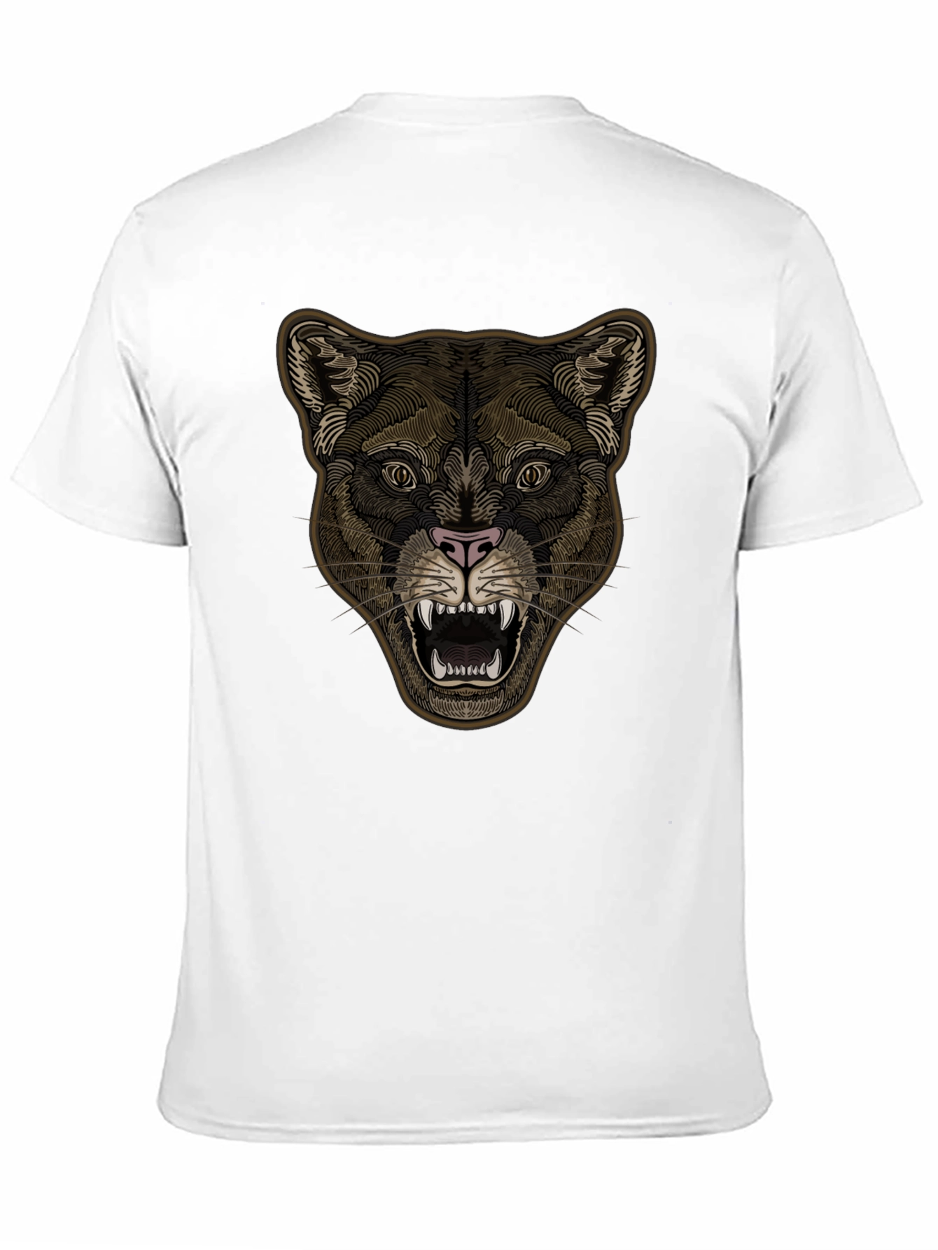 Black Lion Head Graphic Tee - Stylish Black T-Shirt for Men view 11