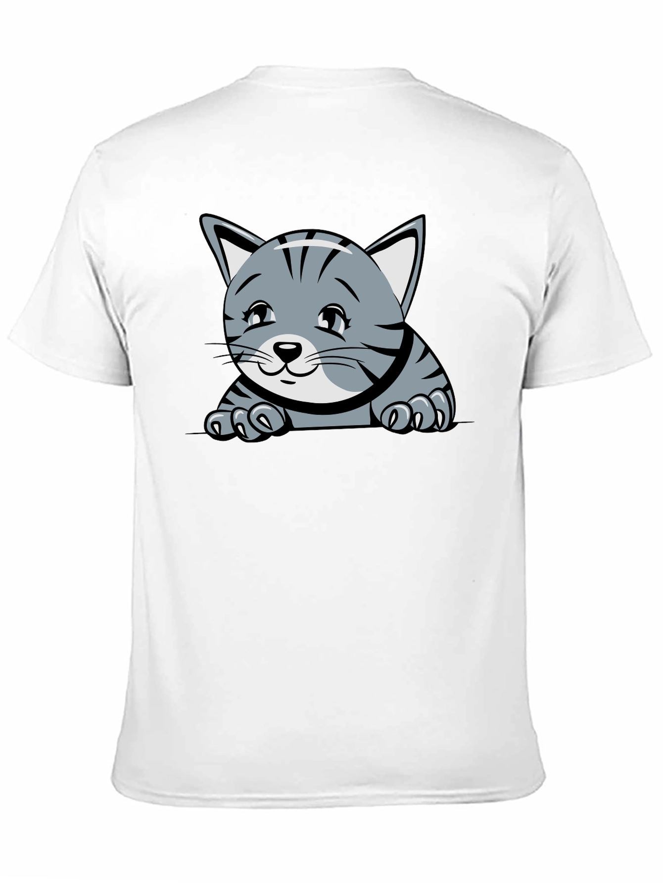 Black Cute Kitten Graphic T-Shirt view 11