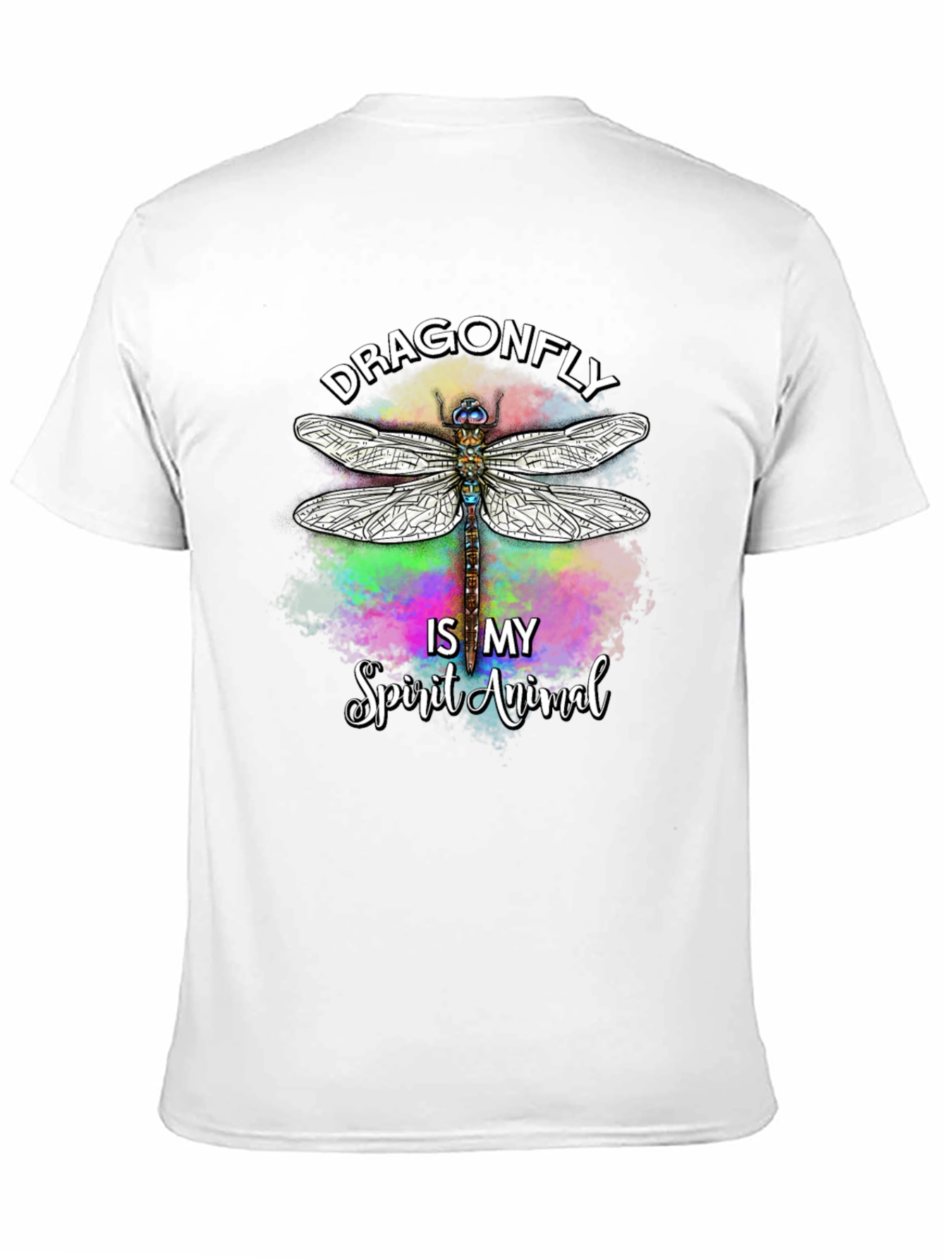 Black Dragonfly Spirit Animal Graphic T-Shirt view 11