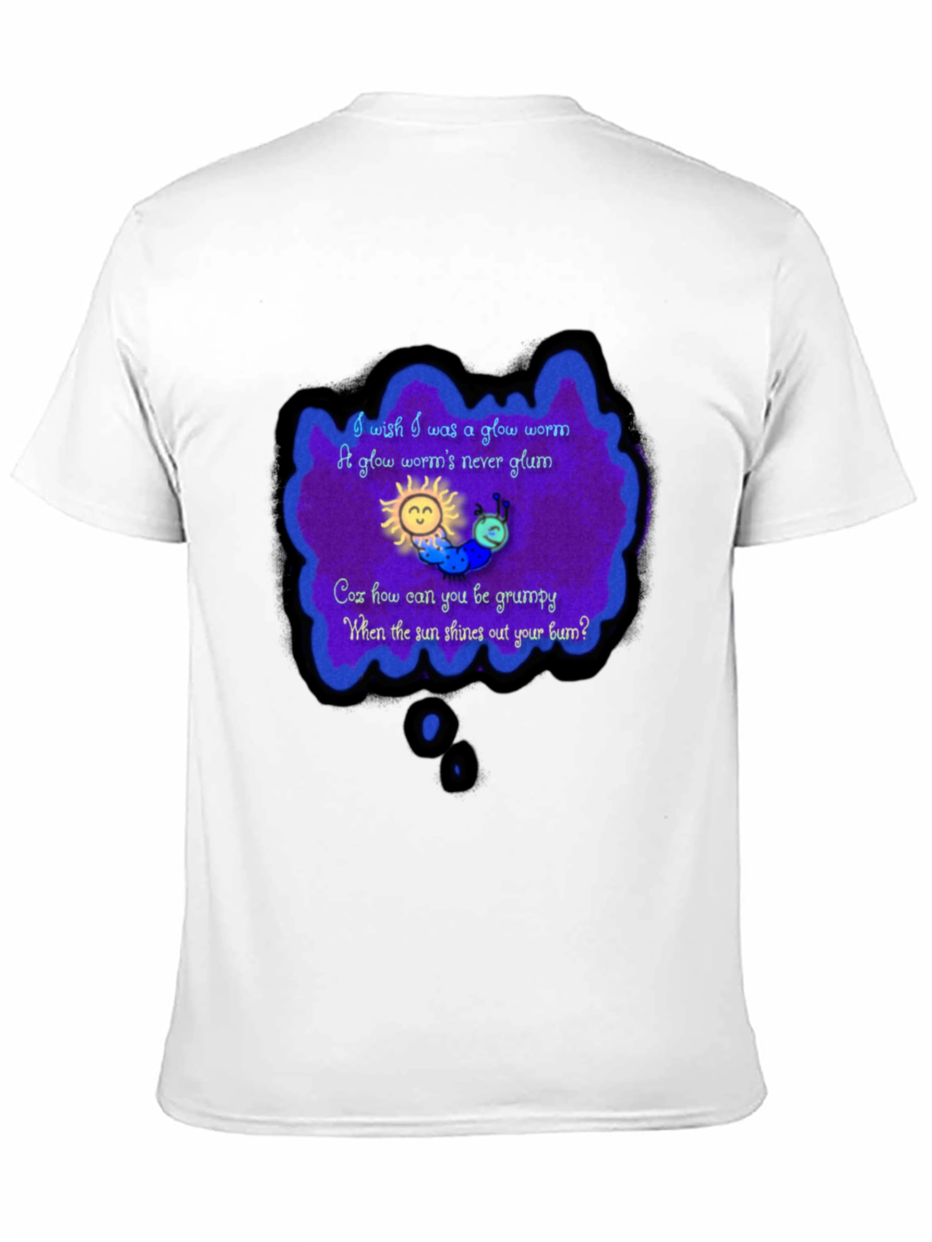 Black Glow Worm Tee - Shine Your Bum! view 11