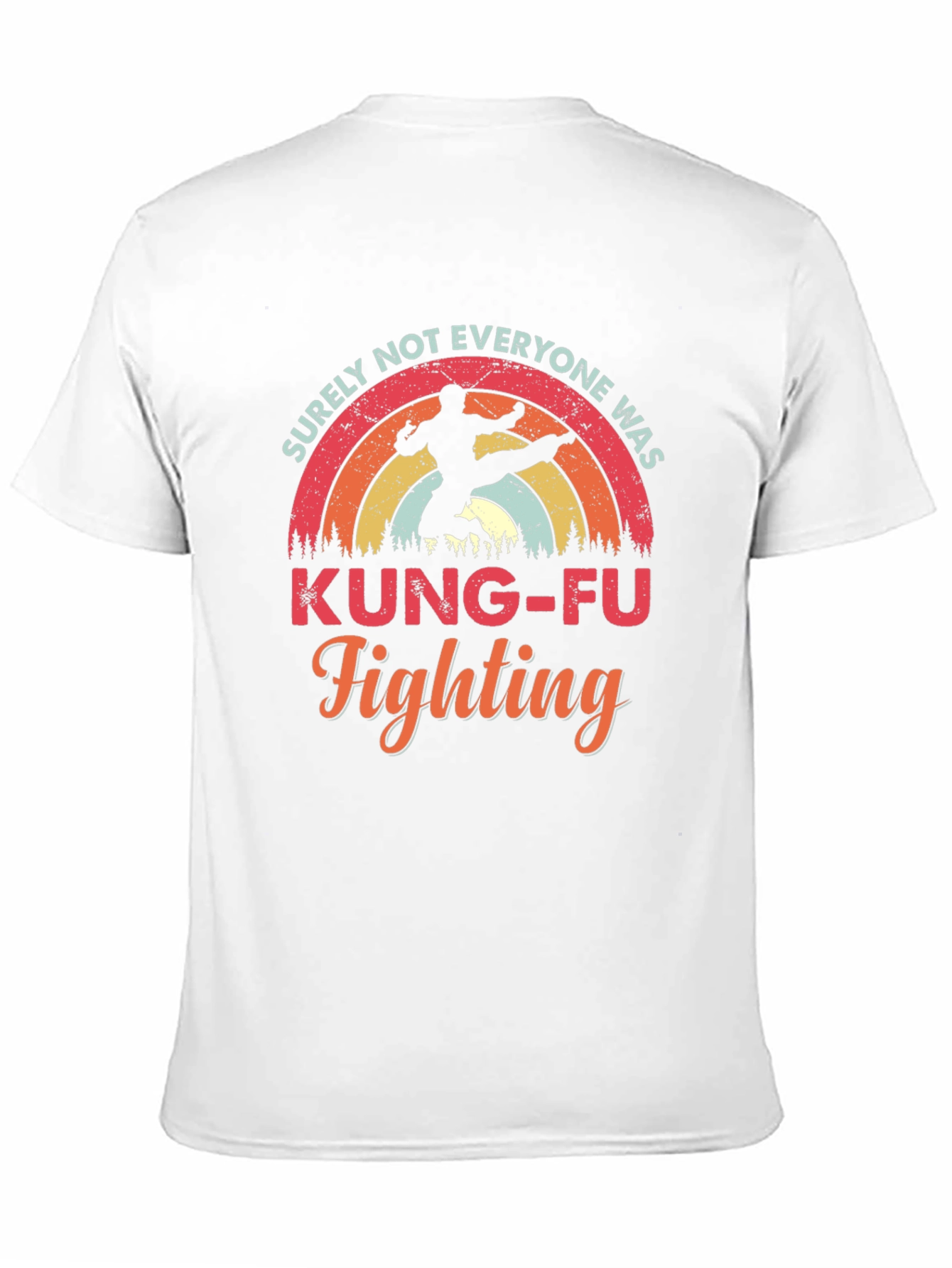 Black Kung-Fu Fighting Graphic T-Shirt - Retro Style view 11