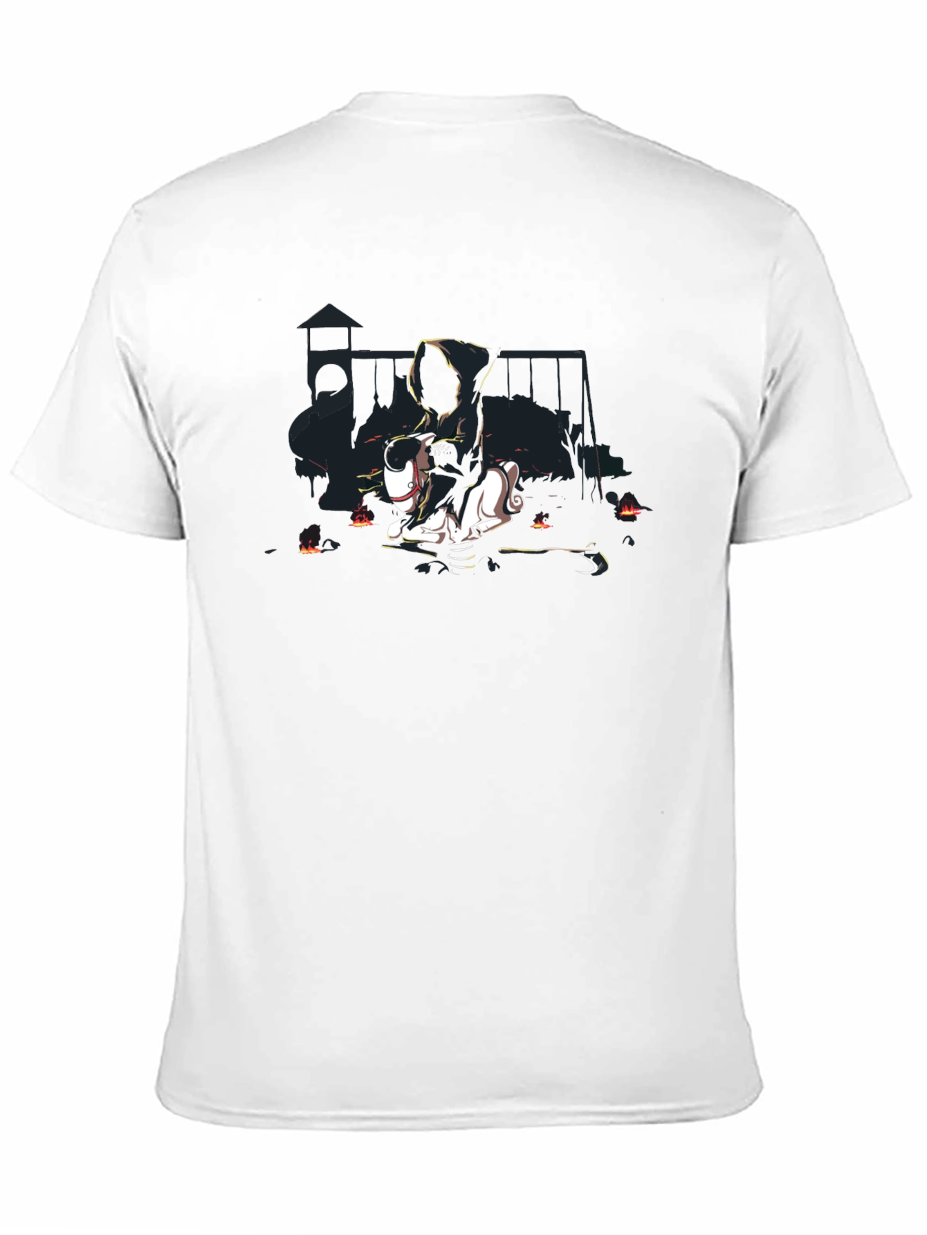 Black Grim Reaper Playground T-Shirt view 11