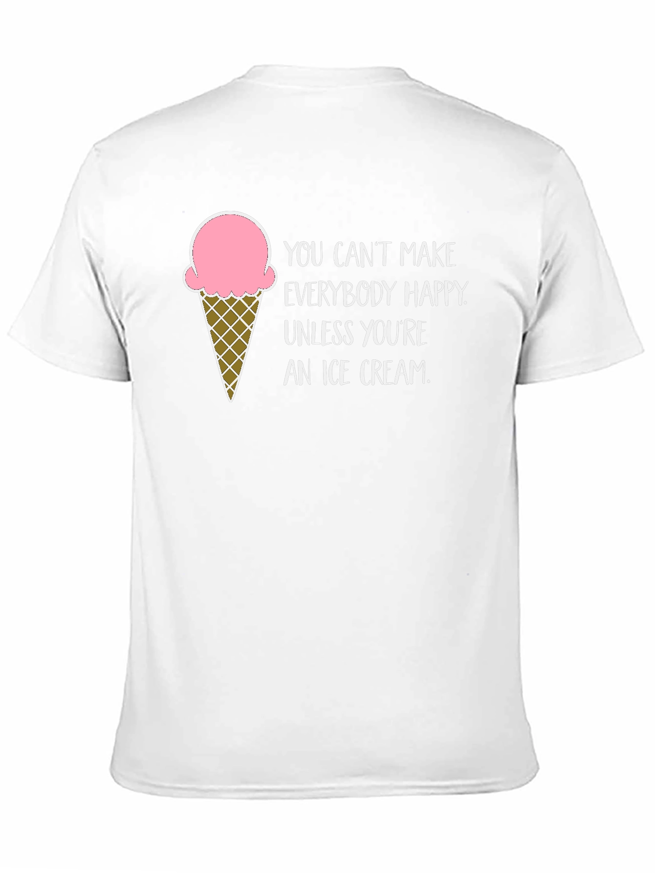 Black Ice Cream Happiness T-Shirt - Funny Graphic Tee view 11
