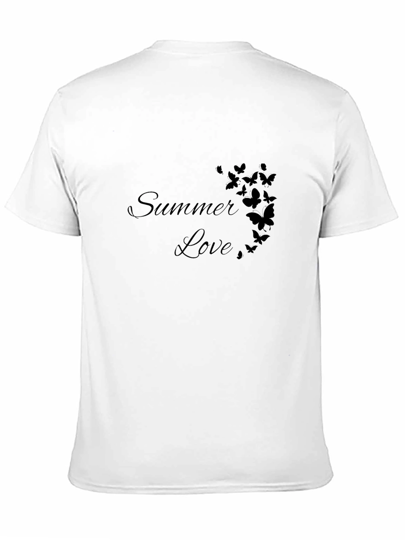 Black Summer Love Butterfly Graphic Tee - Soft Cotton Blend view 11