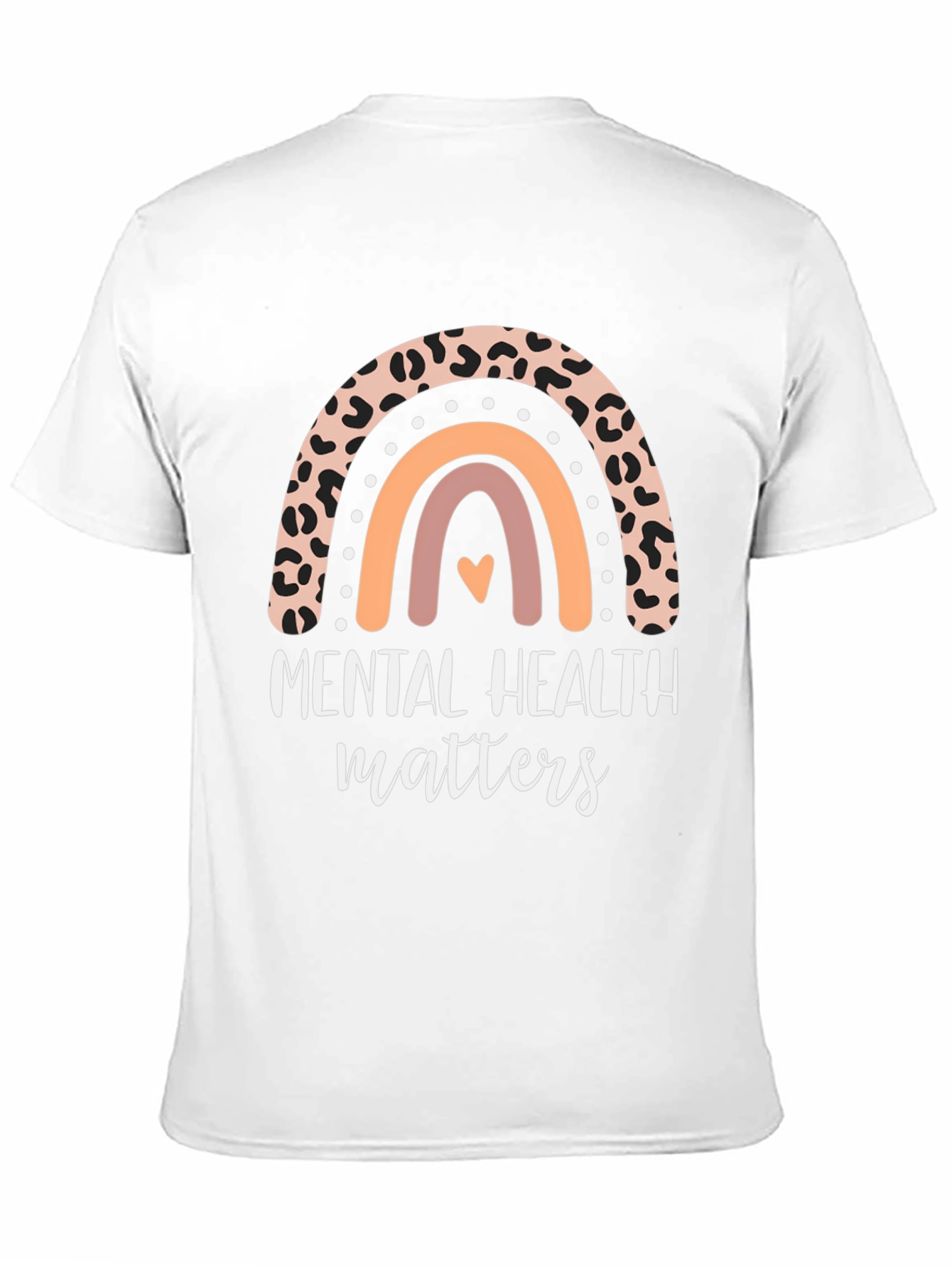 Black Mental Health Matters Rainbow Graphic T-Shirt view 11