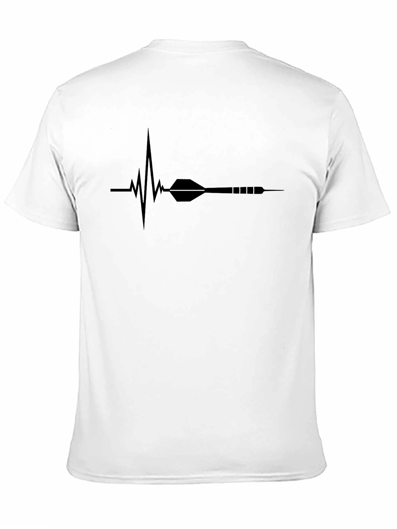 Black Dart Heartbeat T-Shirt - Black, Casual, Unique view 11