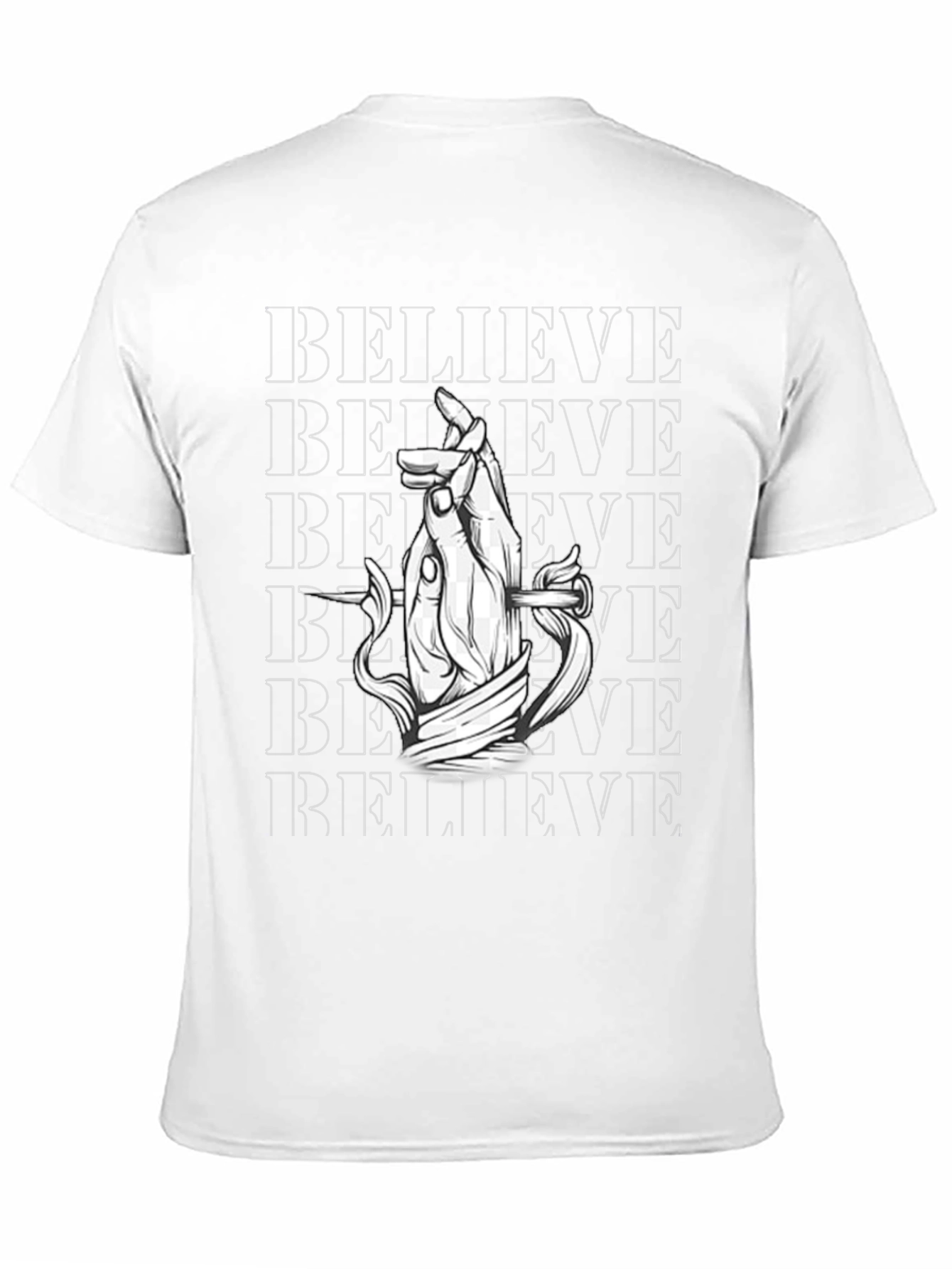 Black Believe Graphic Print Black T-Shirt view 11