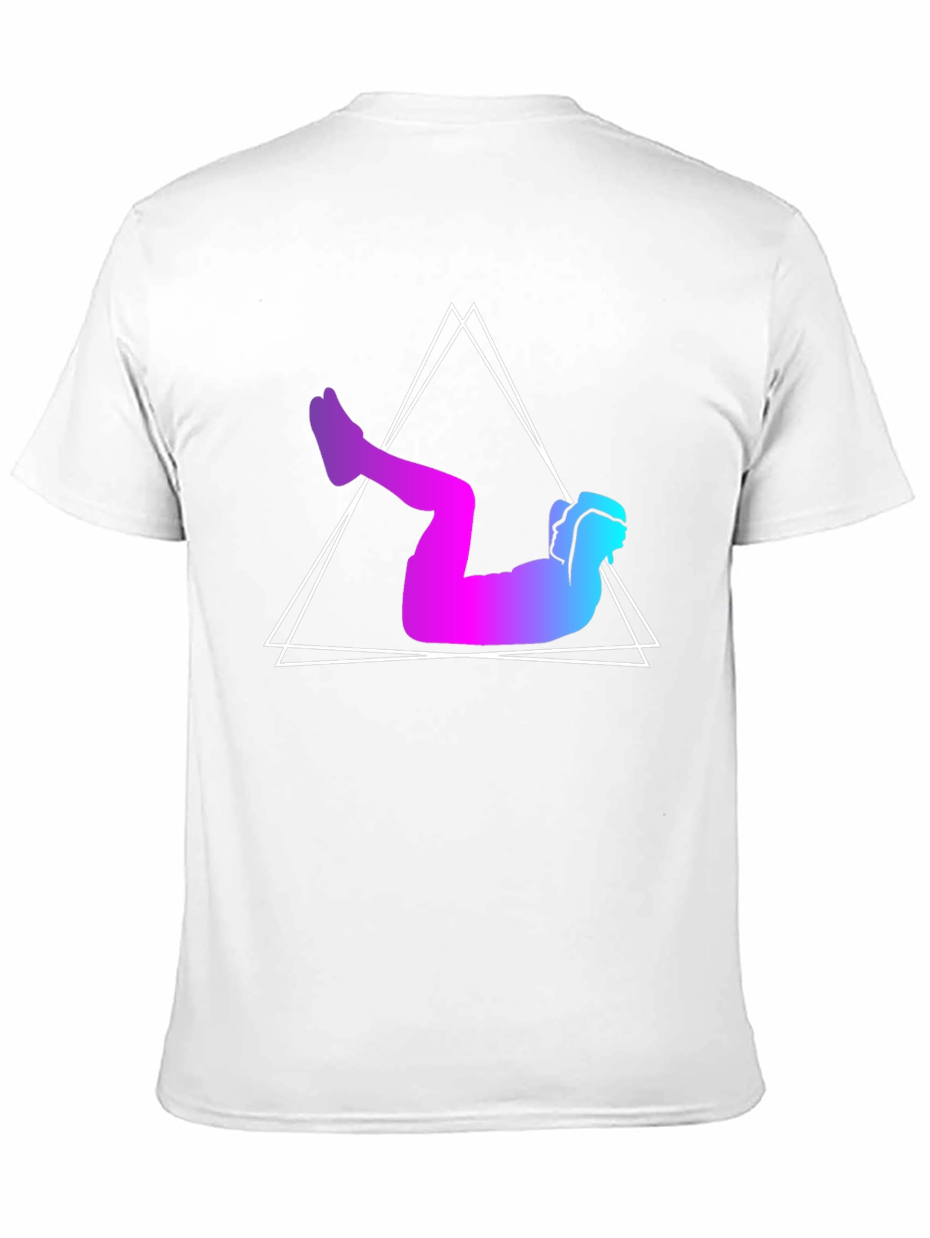 Black Gradient Workout Graphic Tee - Black Cotton Blend view 11