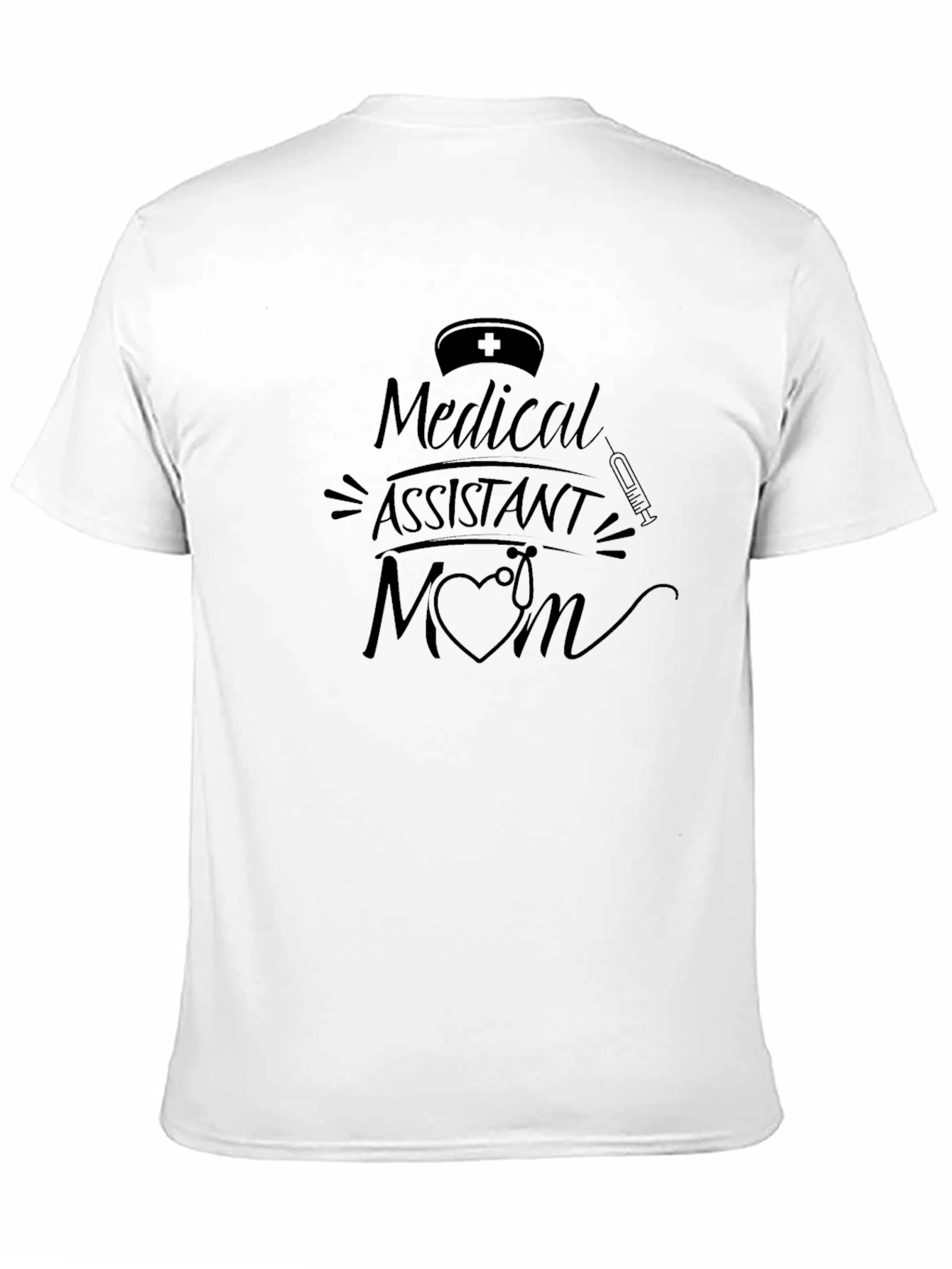 Black Medical Assistant Mom Graphic T-Shirt view 11