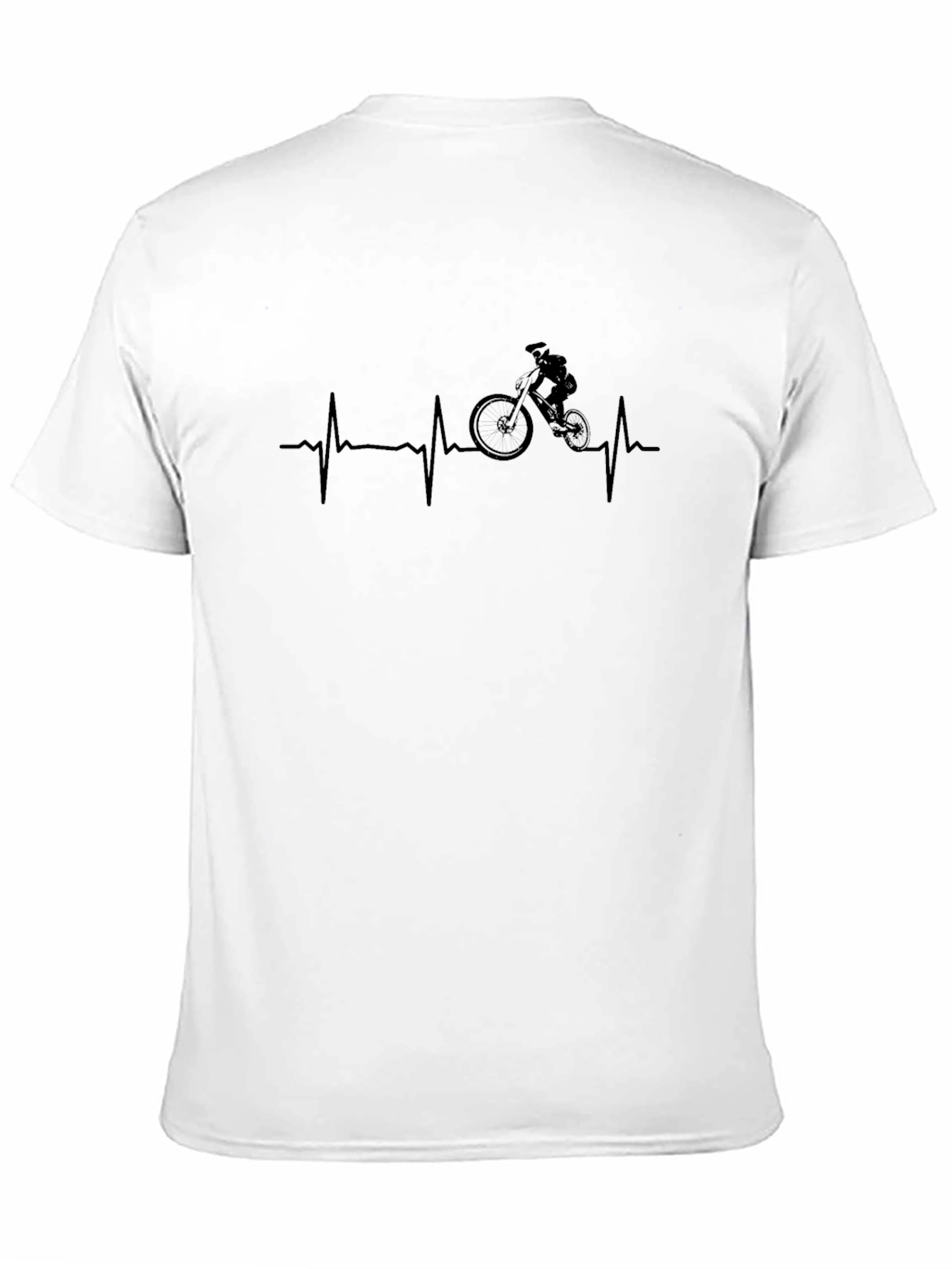 Black Mountain Biking Heartbeat Graphic Tee - Black view 11