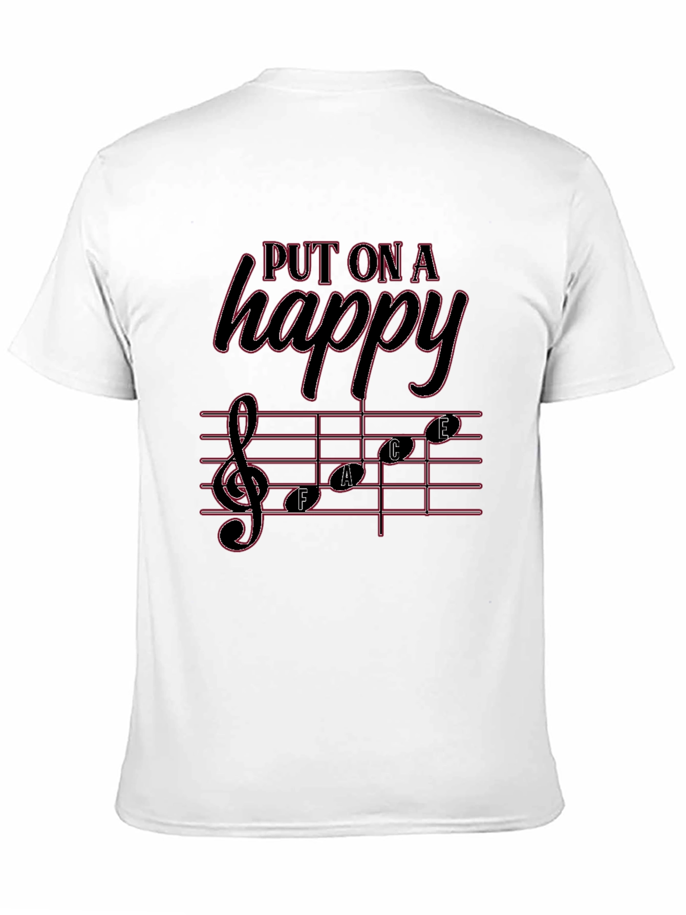 Black Put On A Happy Face T-Shirt view 11