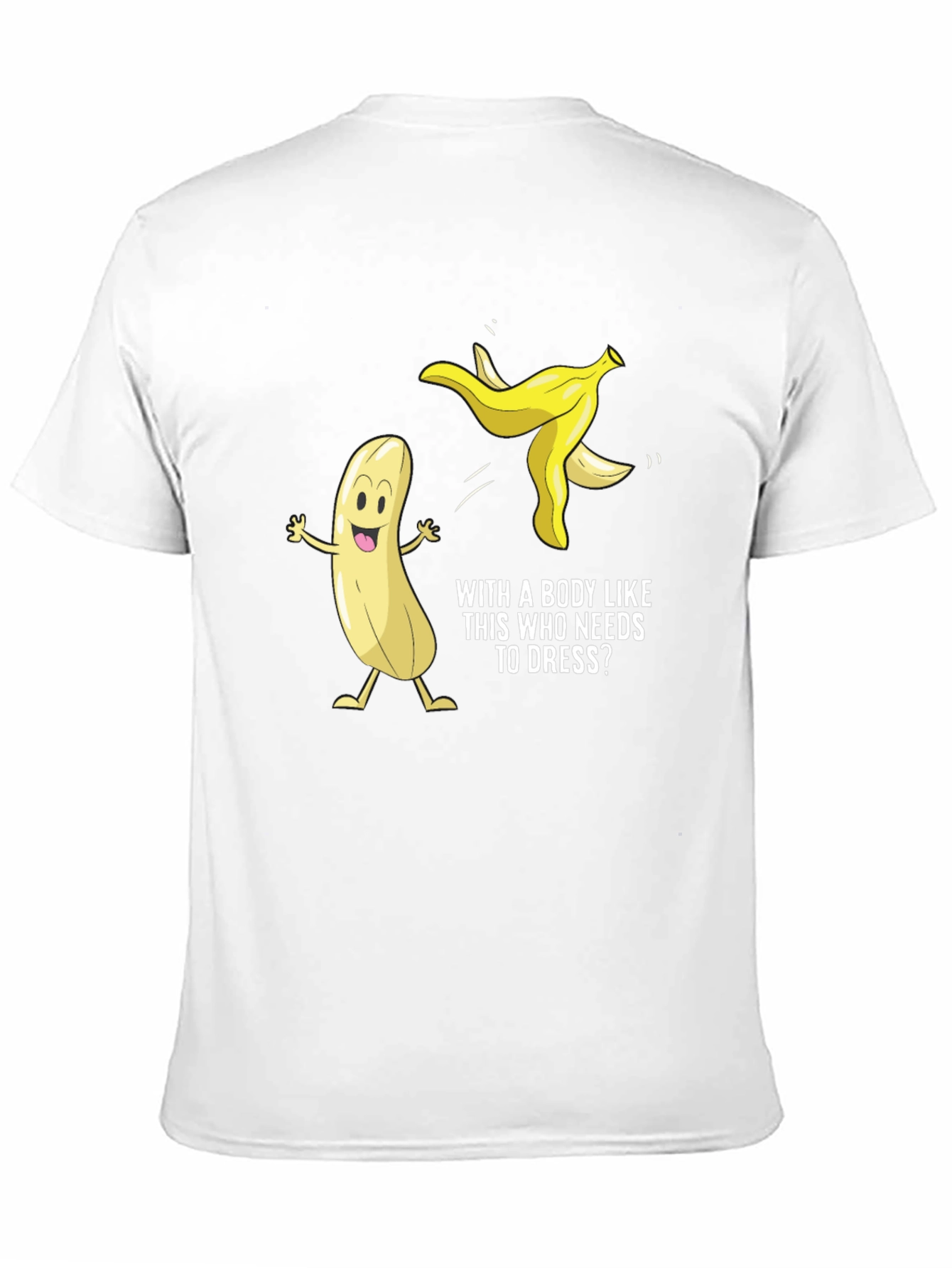 Black Funny Banana T-Shirt: With a Body Like This view 11