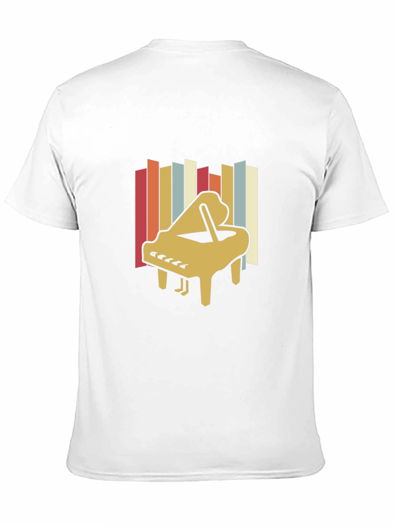 Black Retro Piano T-Shirt - Vintage Style Music Tee view 11