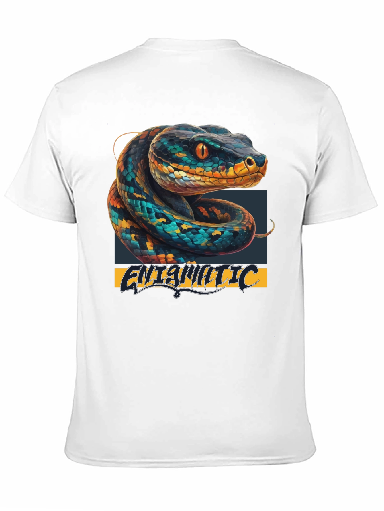 Black Snake Graphic T-Shirt - Cool Animal Print Tee view 11