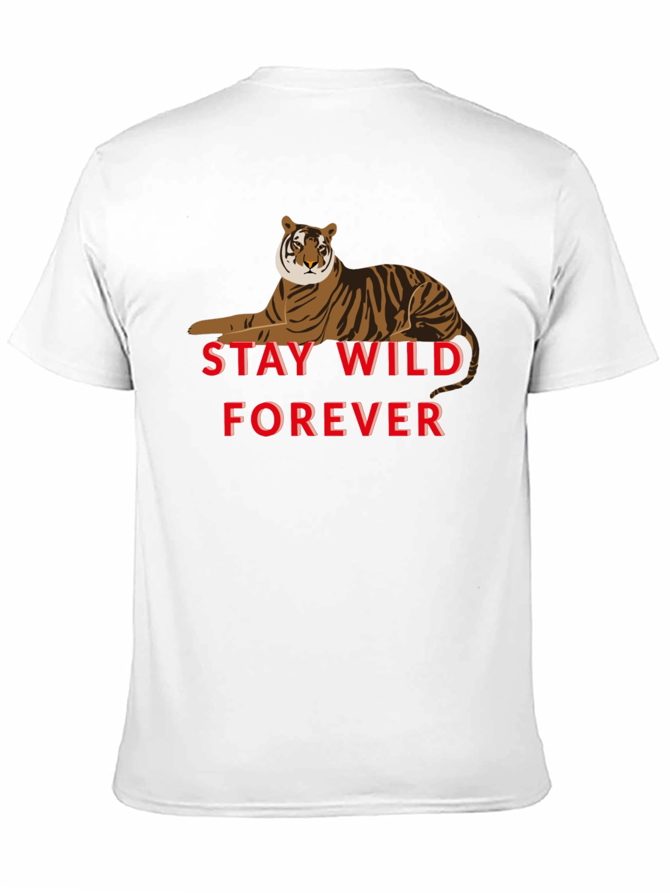 Black Stay Wild Forever Tiger Graphic T-Shirt view 11