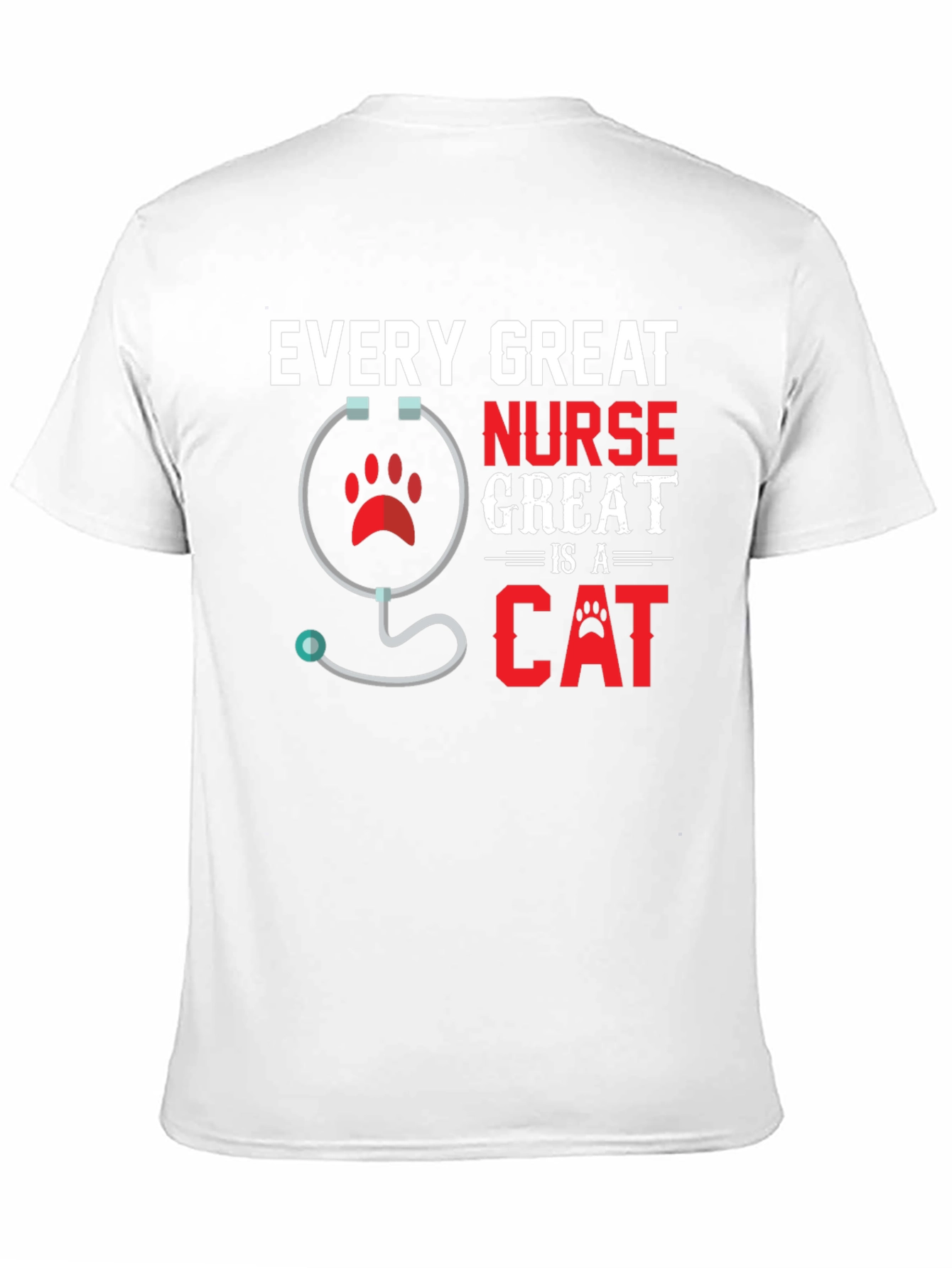 Black Every Great Nurse Is a Cat T-Shirt view 11