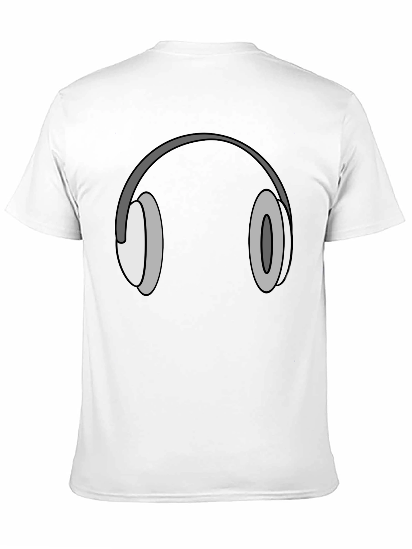Black Headphone Graphic Tee - Cool Black T-Shirt view 11
