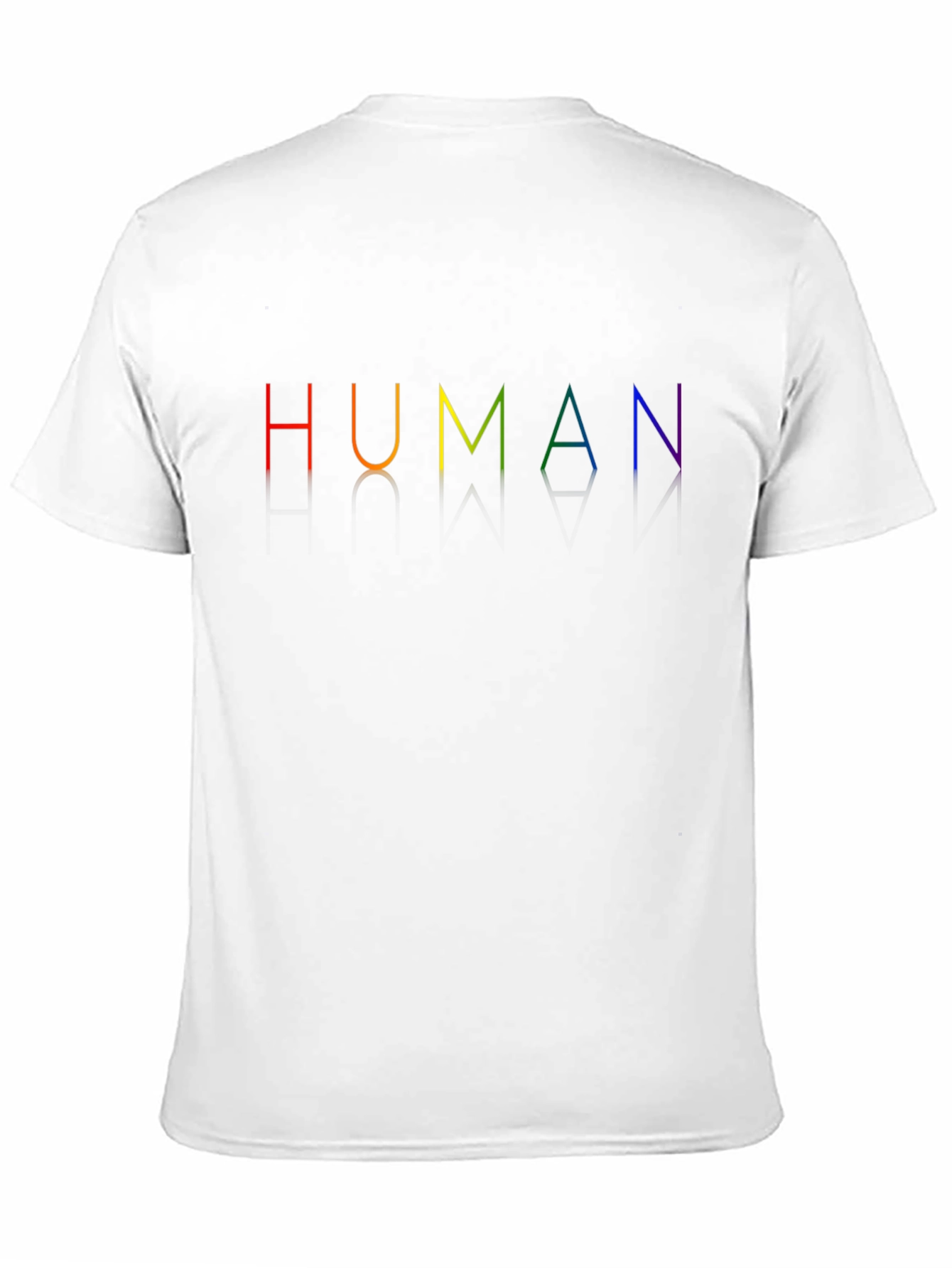 Black Human Rainbow Pride T-Shirt - Black Crew Neck view 11