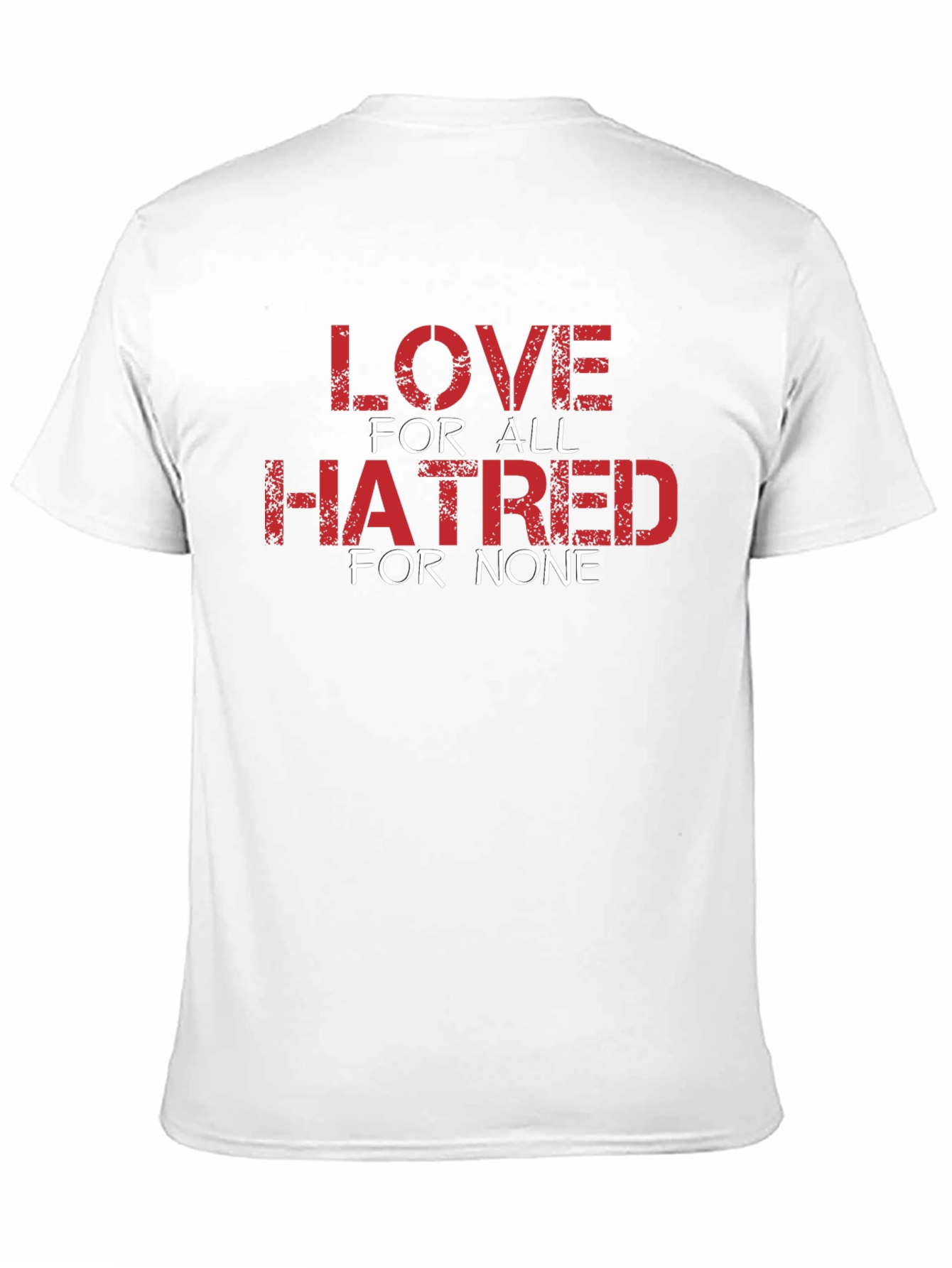 Black Love for All, Hatred for None Graphic T-Shirt view 11