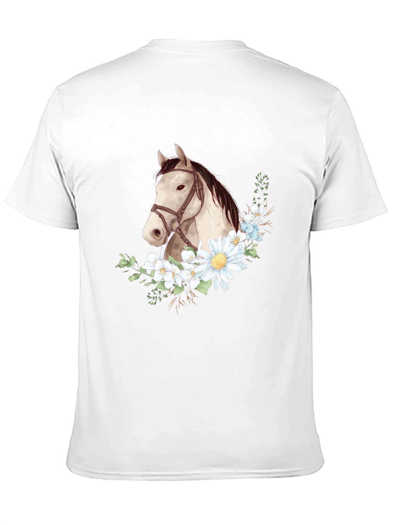 Black Horse & Floral Graphic Tee - Black view 11