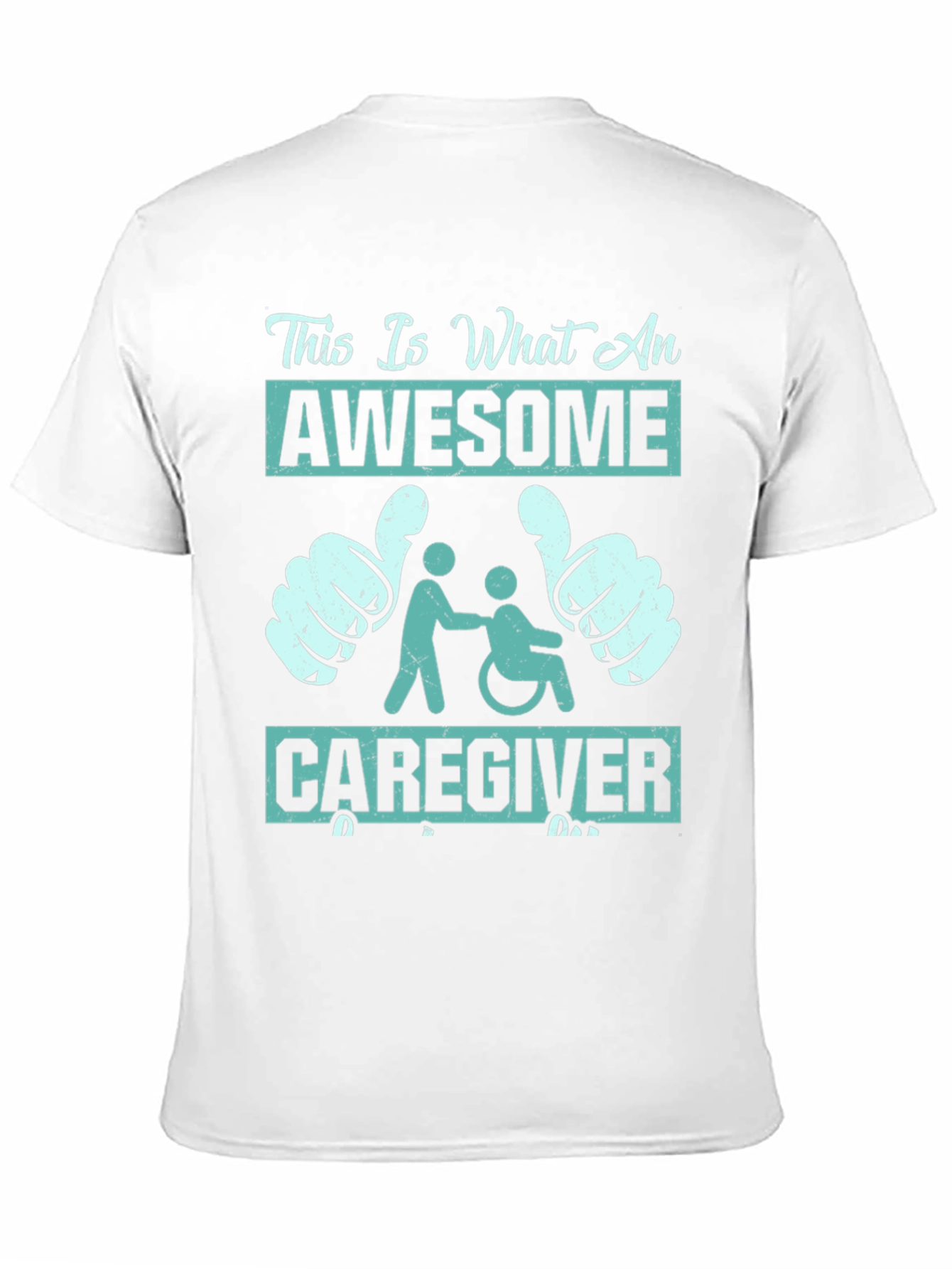 Black Awesome Caregiver T-Shirt - Support & Appreciation view 11
