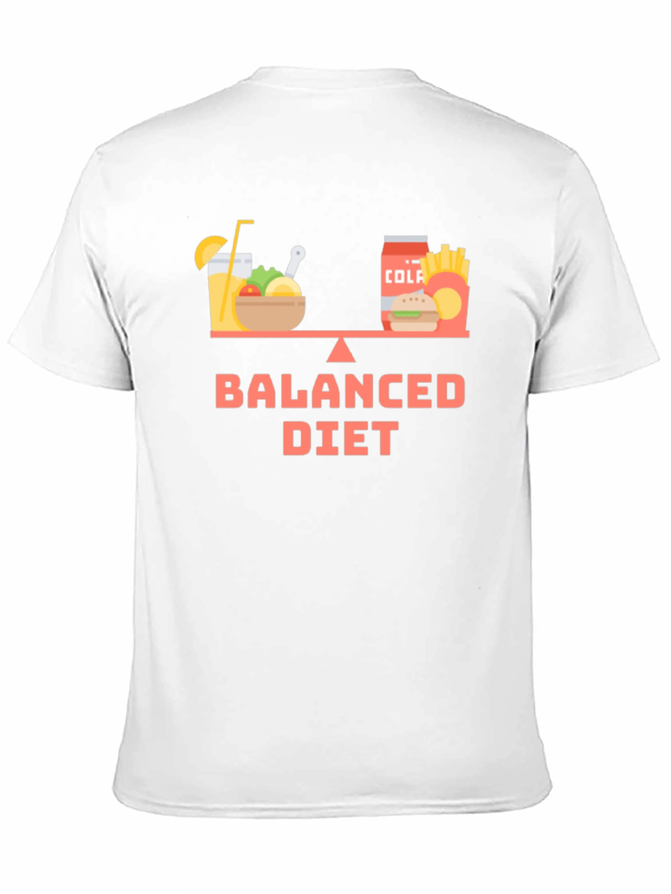 Black Balanced Diet T-Shirt - Funny Foodie Tee view 11