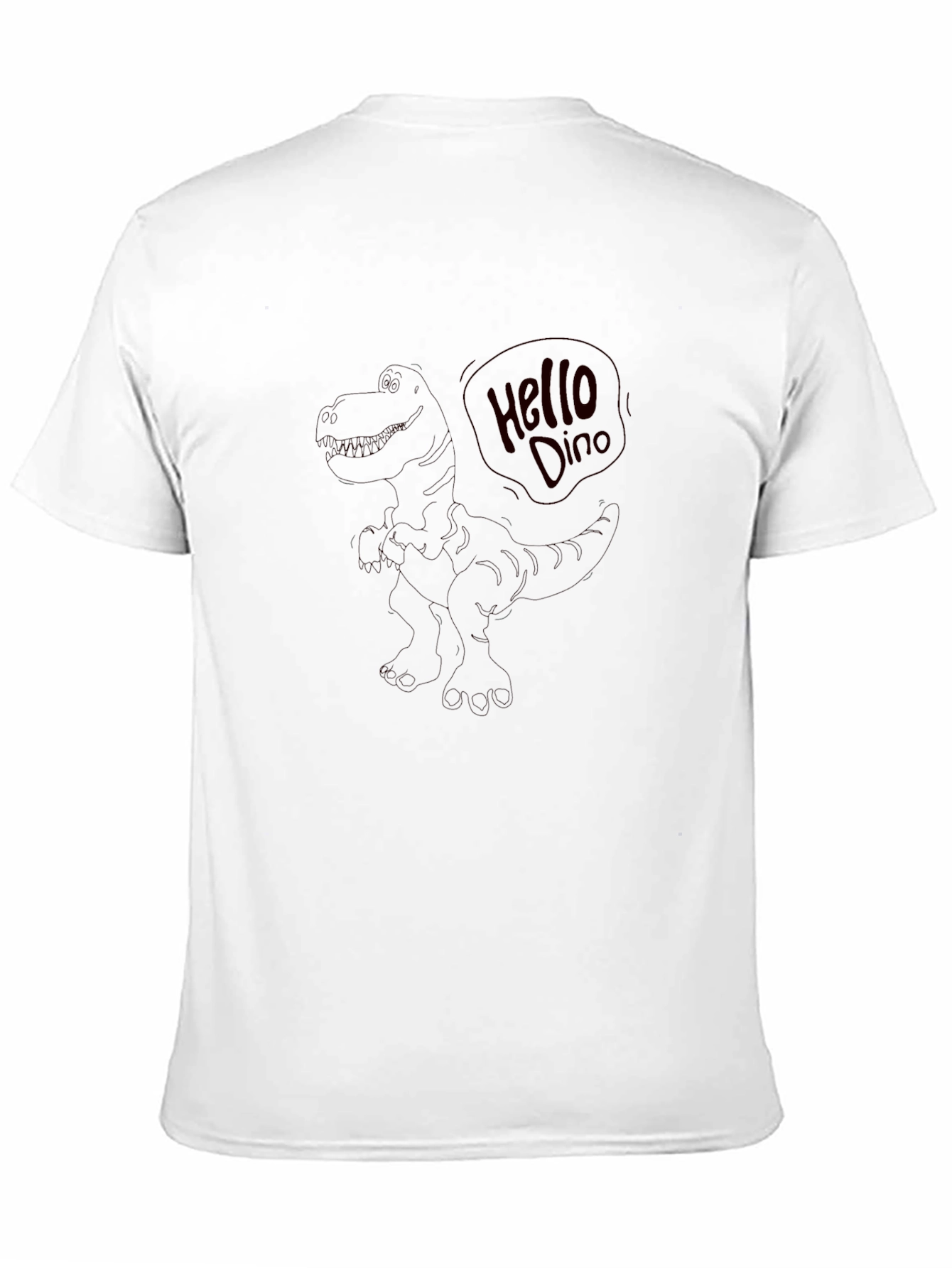 Black Hello Dino Black T-Shirt view 11
