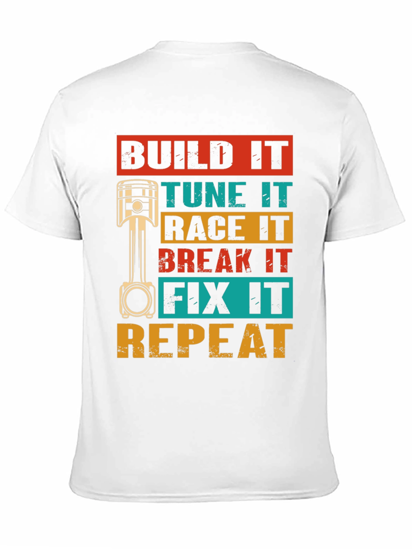 Black Build It, Tune It, Race It T-Shirt view 11