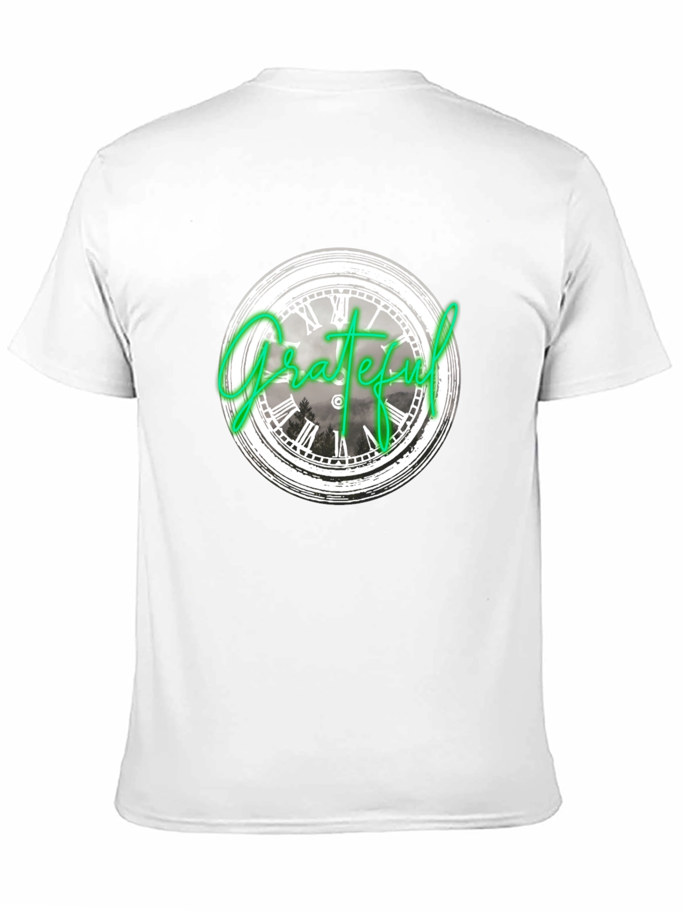 Black Grateful Clock Graphic Tee - Casual Black T-Shirt view 11