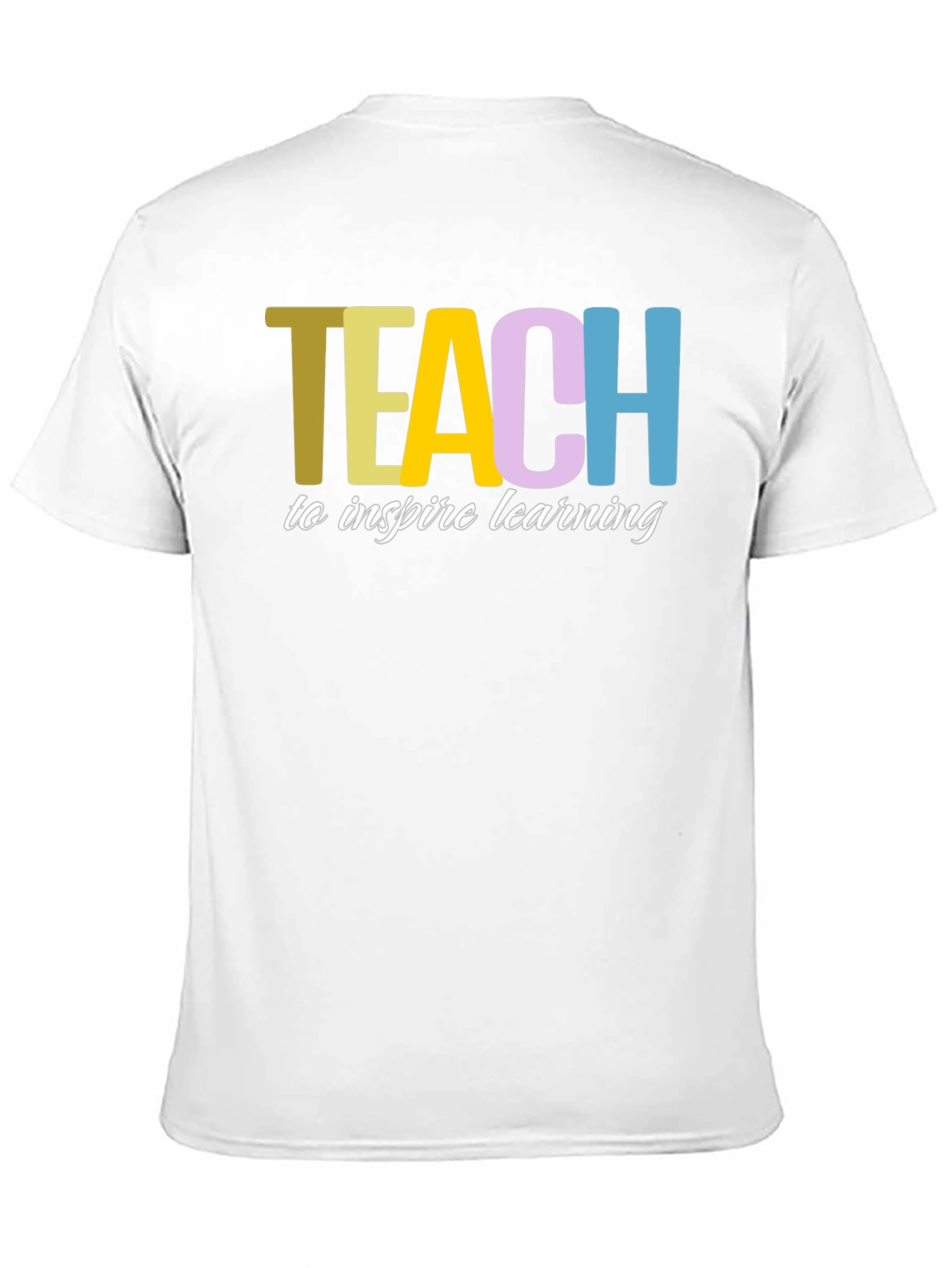 Black Teach to Inspire Learning Black Cotton T-Shirt view 11
