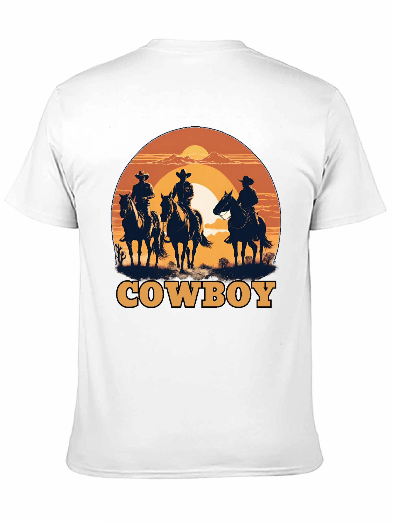 Black Cowboy Silhouette Graphic T-Shirt view 11