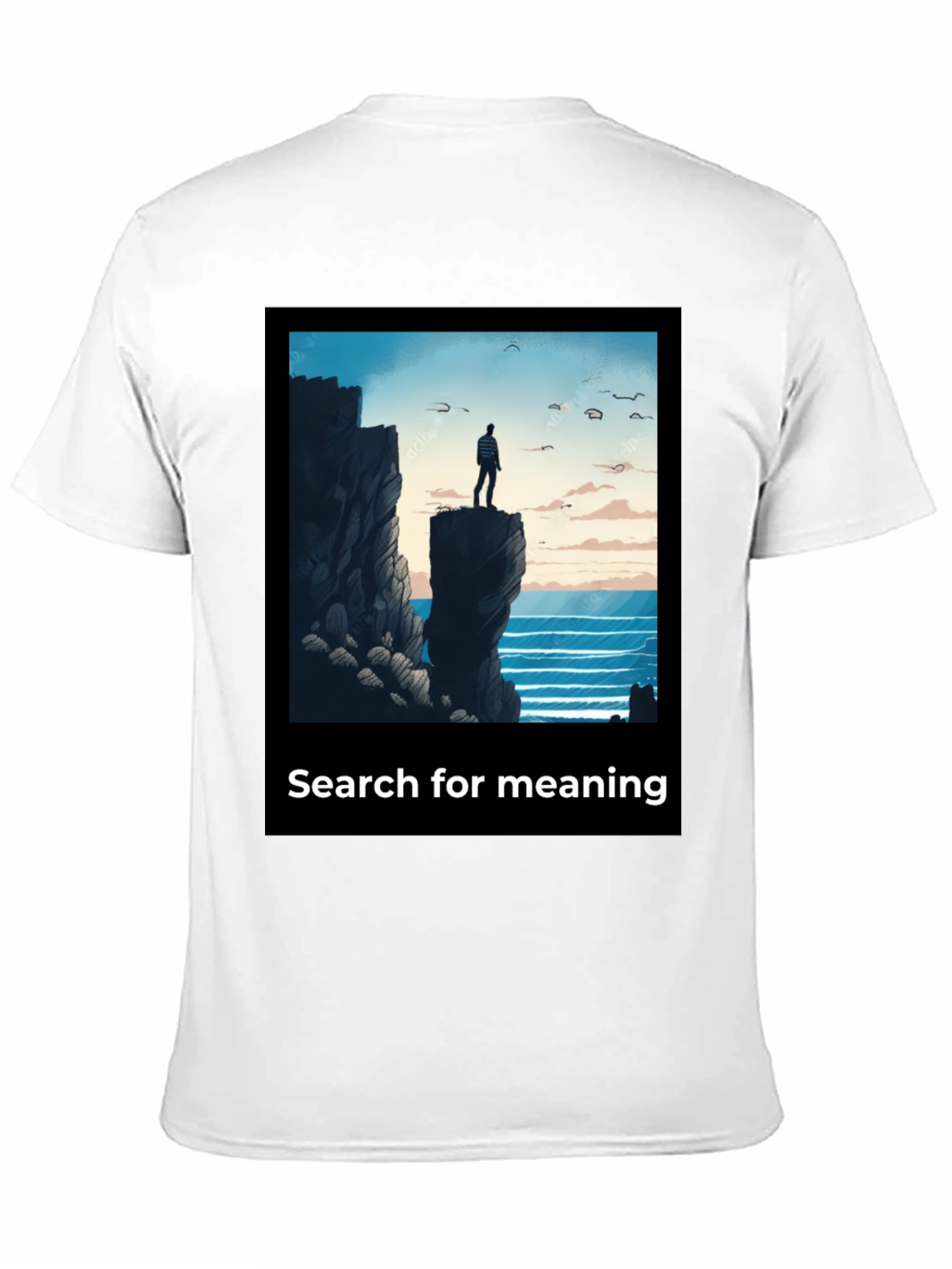 Black Search for Meaning Graphic T-Shirt view 11