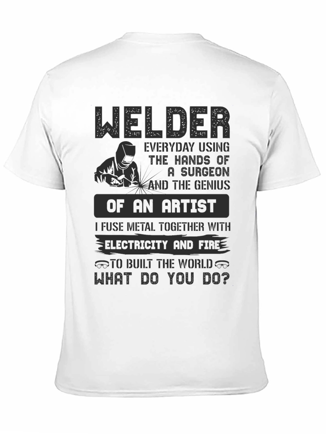 Black Welder Artist T-Shirt - Everyday Hero Apparel view 11