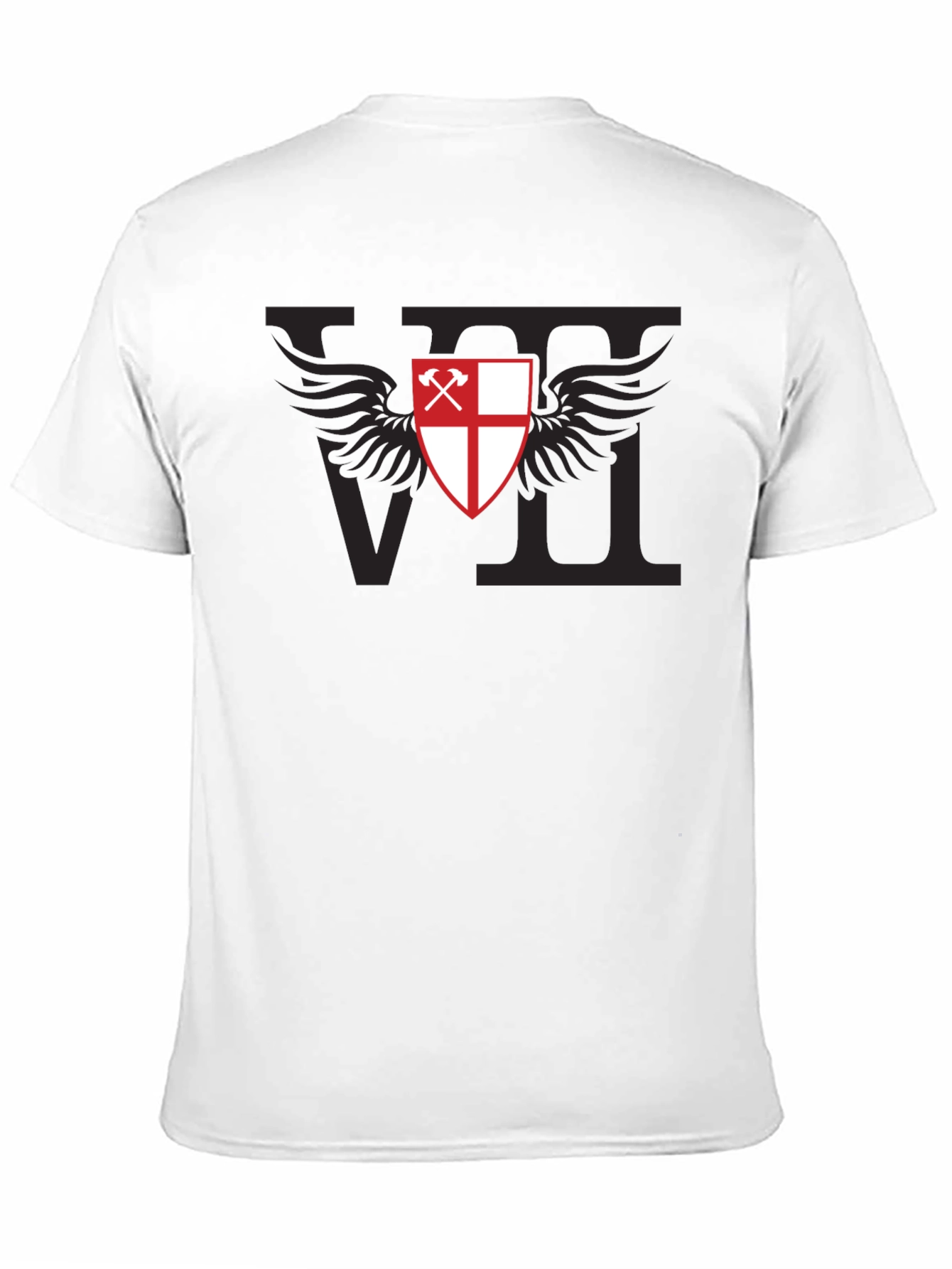 Black Embroidered Shield Graphic Tee view 11