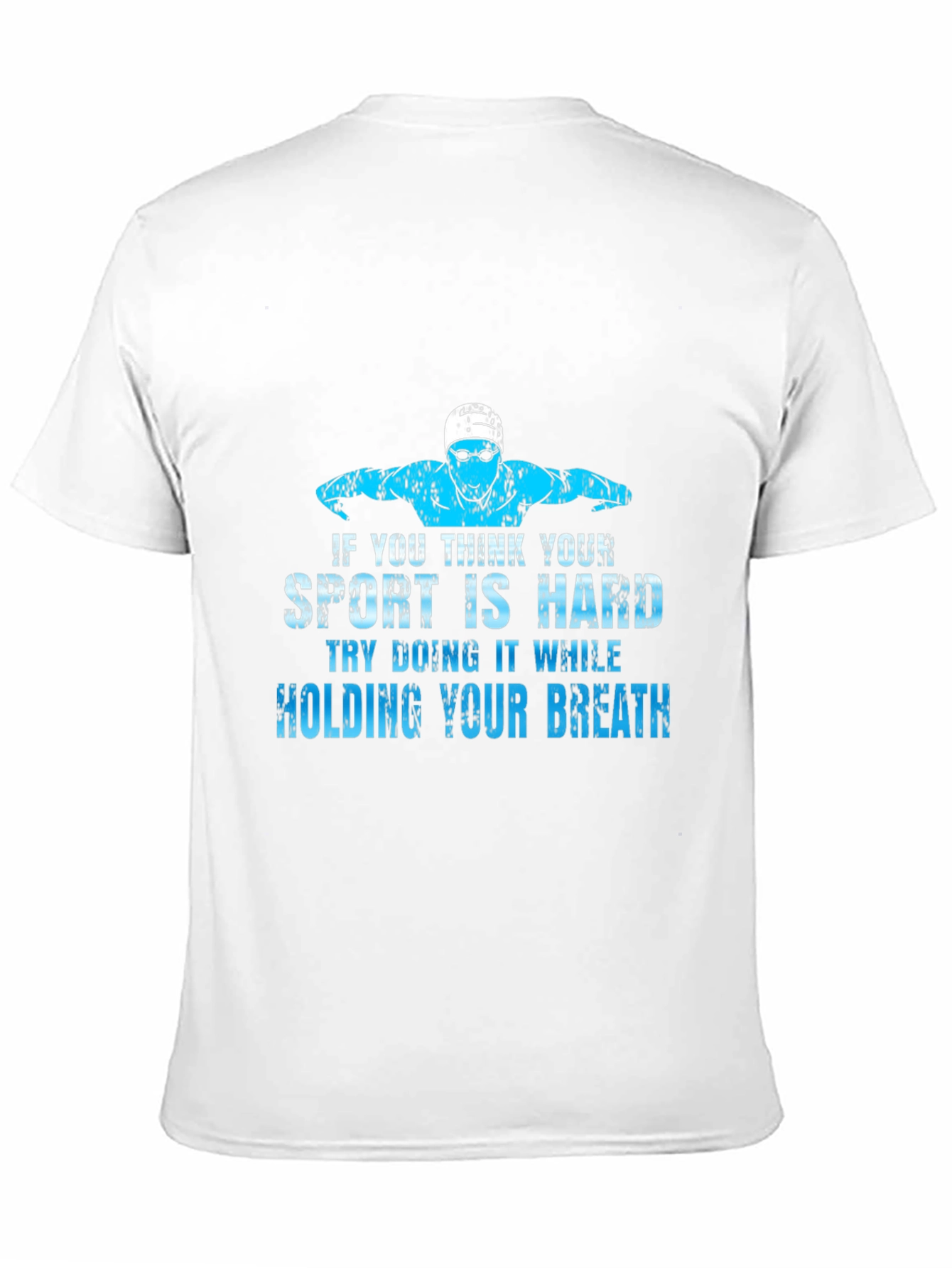 Black Funny Swimming T-Shirt - Holding Your Breath Sport view 11