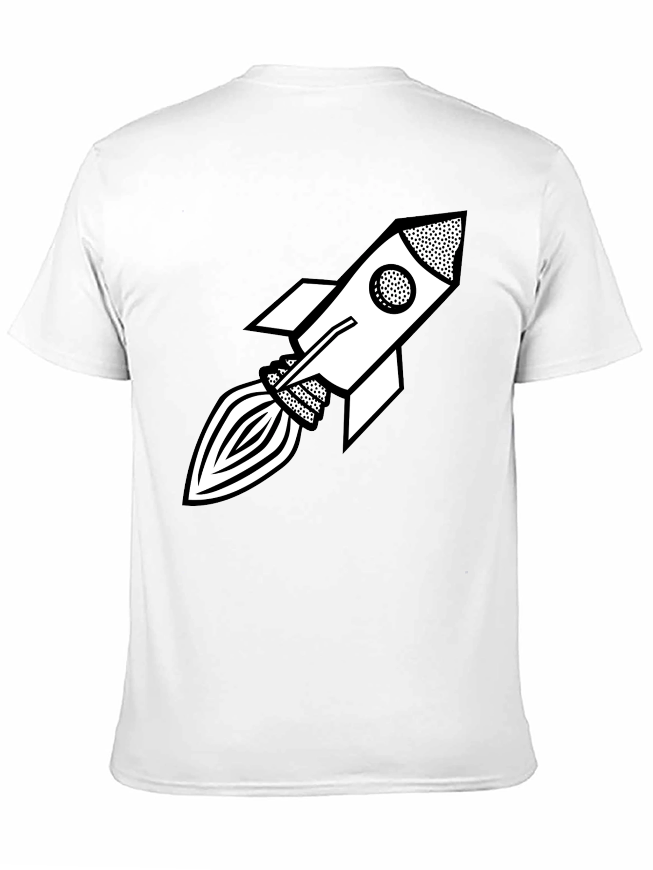 Black Retro Rocket Graphic Tee - Black view 11