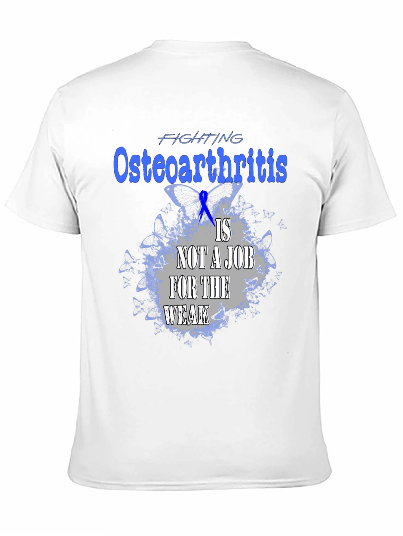 Black Osteoarthritis Awareness T-Shirt - Not A Job For The Weak Tee view 11