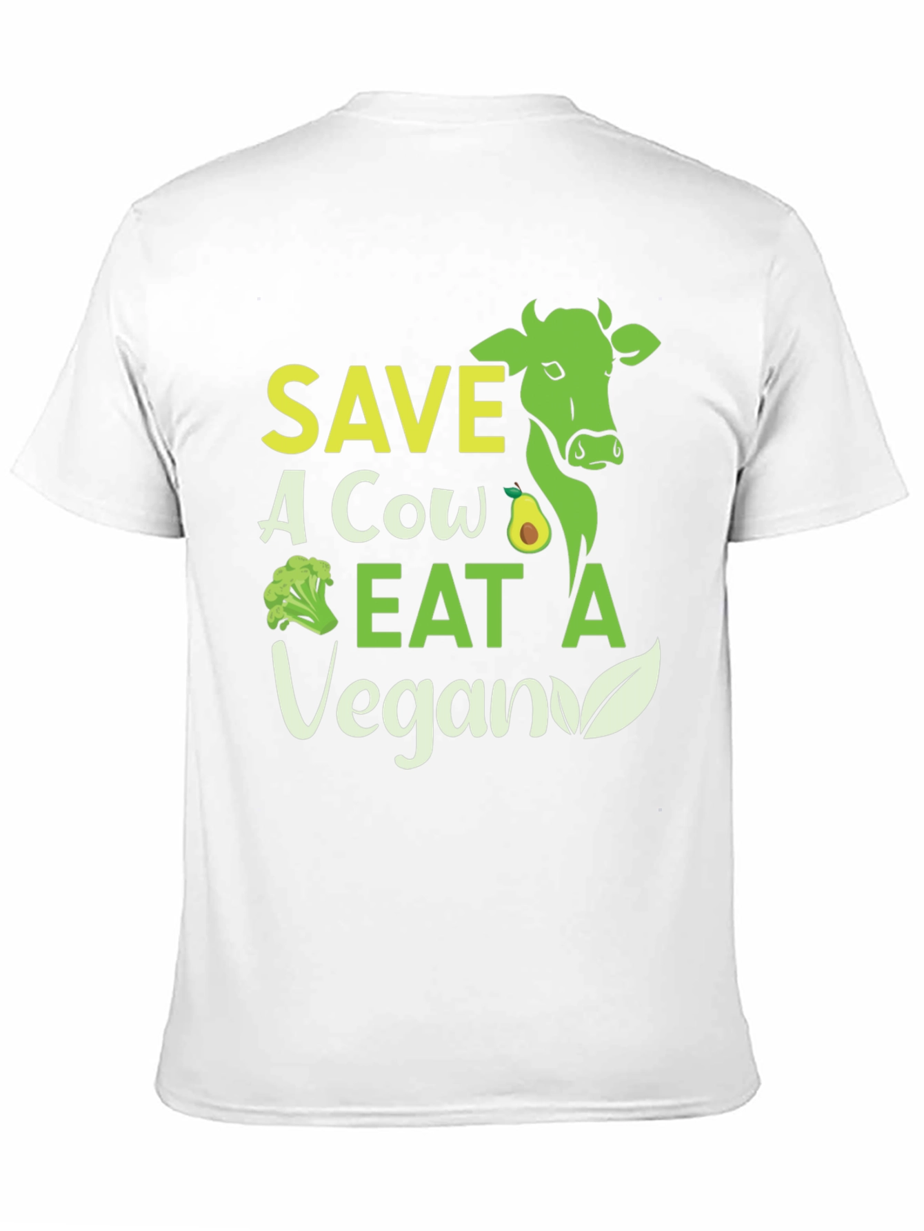 Black Save A Cow Eat A Vegan Graphic T-Shirt view 11