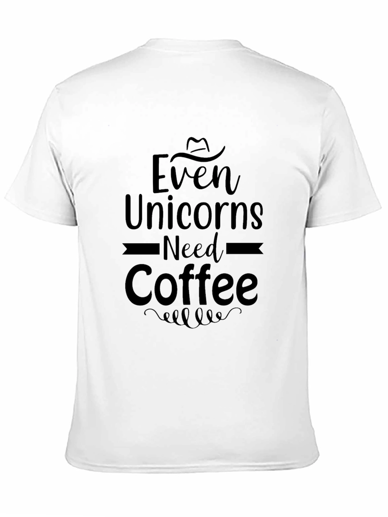 Black Even Unicorns Need Coffee - Graphic Tee view 11