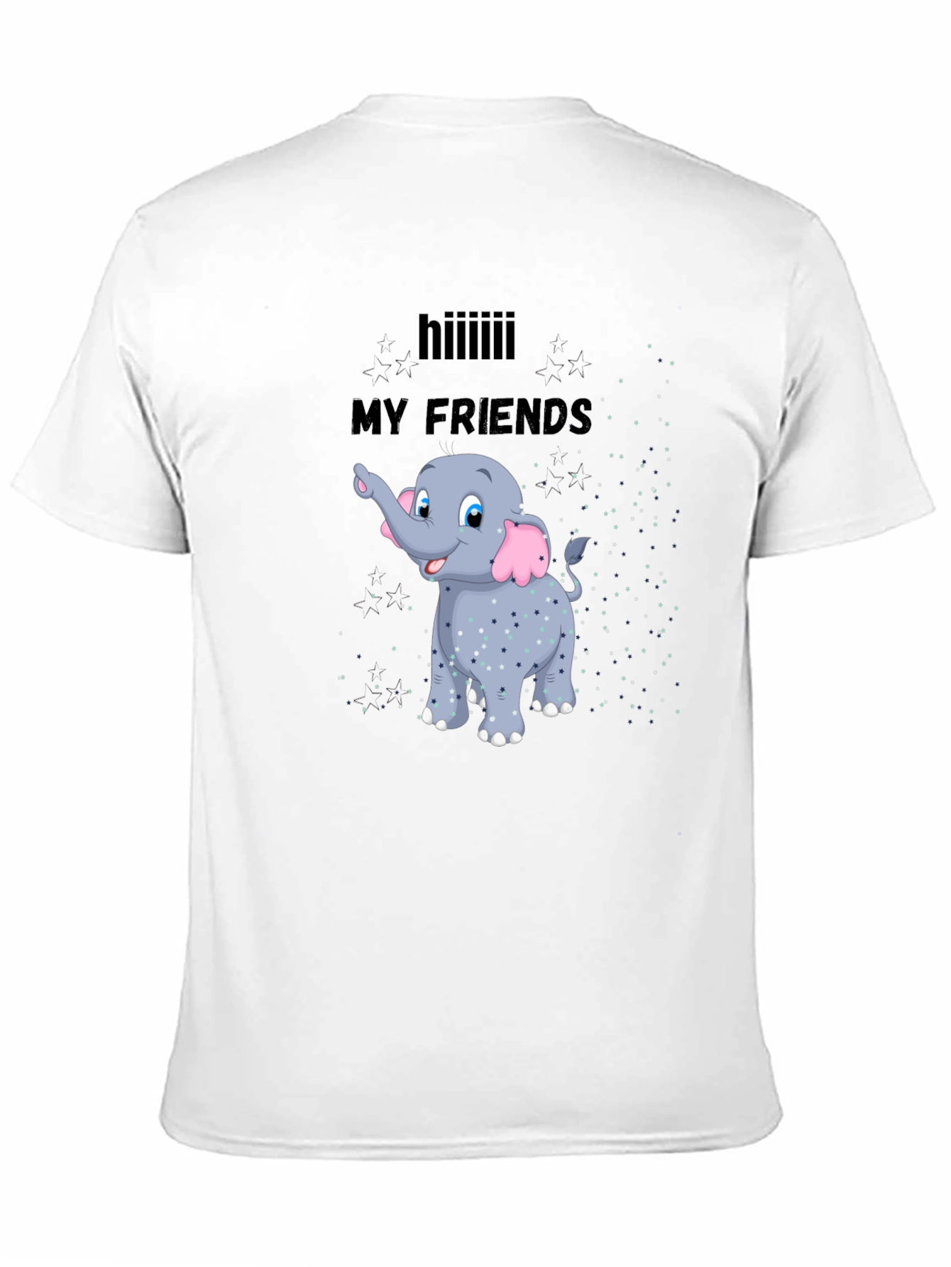 Black Elephant 'My Friends' Graphic Black T-Shirt view 11