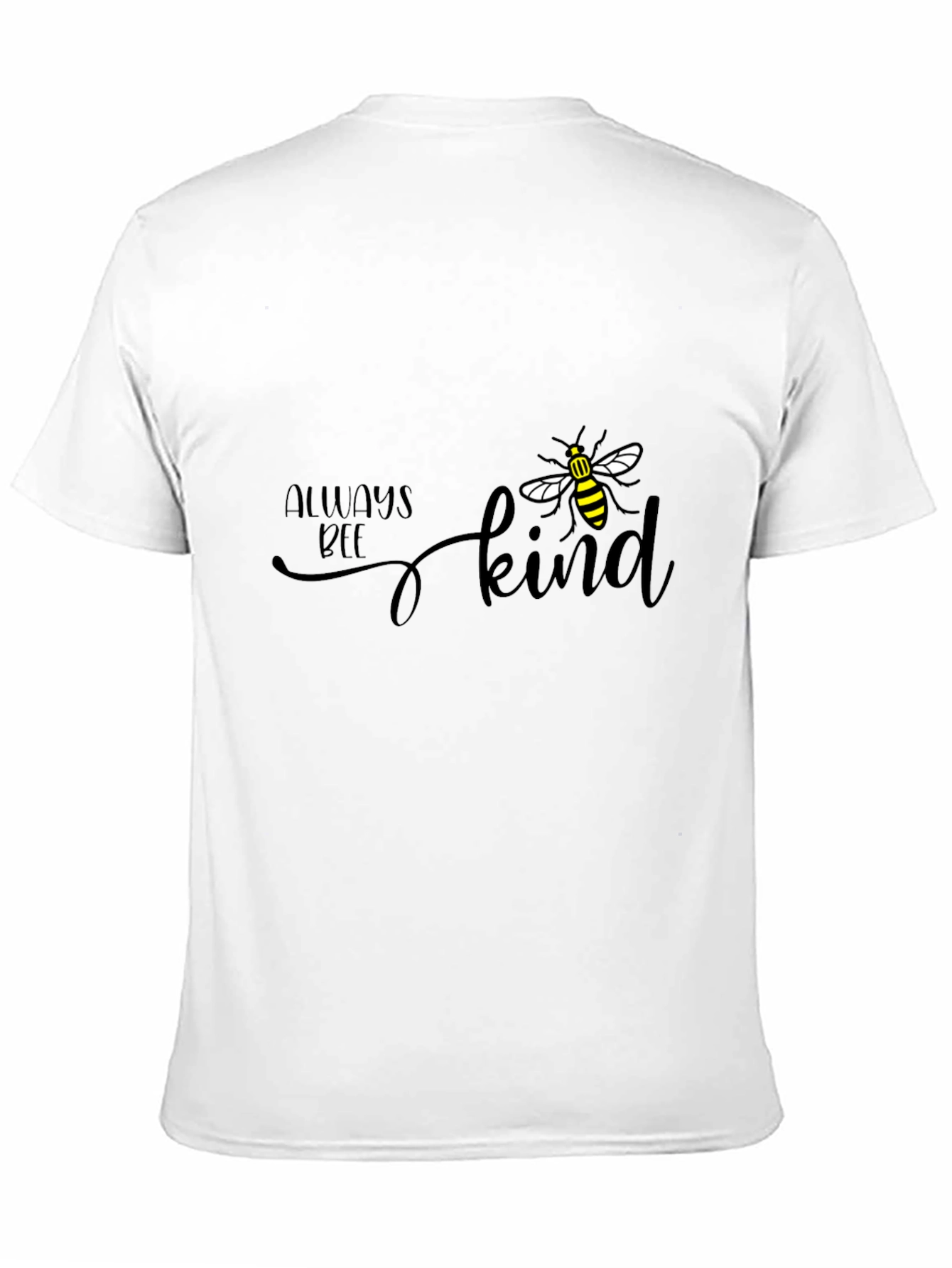 Black Always Bee Kind T-Shirt - Black Crew Neck view 11