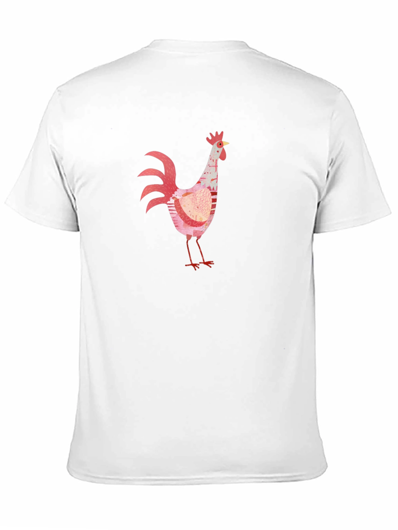 Black Whimsical Rooster Graphic Black T-Shirt view 11